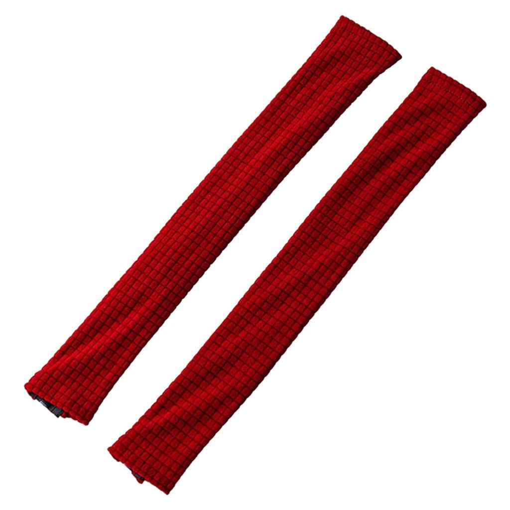 2/Set Zipper Washable Elastic Chair Arm Cover Armrest Slipcover Red Wine