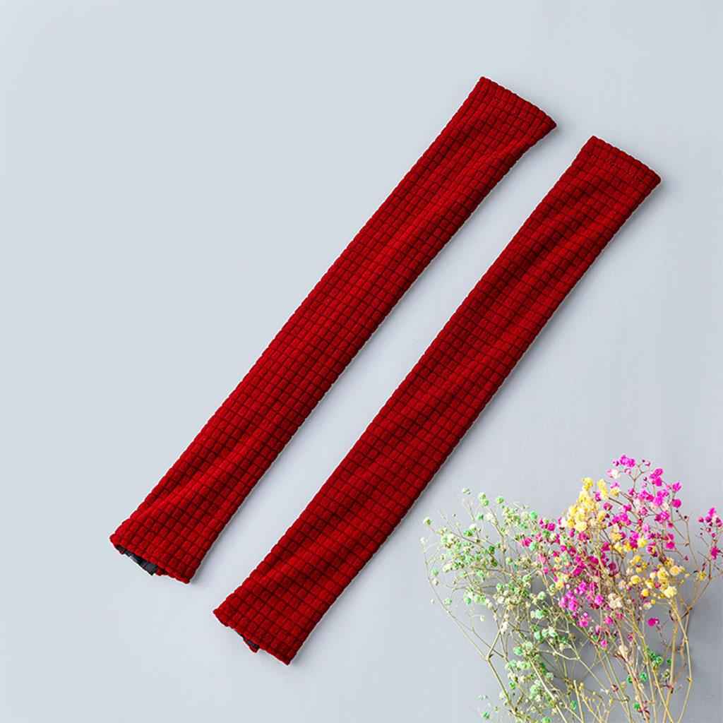 2/Set Zipper Washable Elastic Chair Arm Cover Armrest Slipcover Red Wine