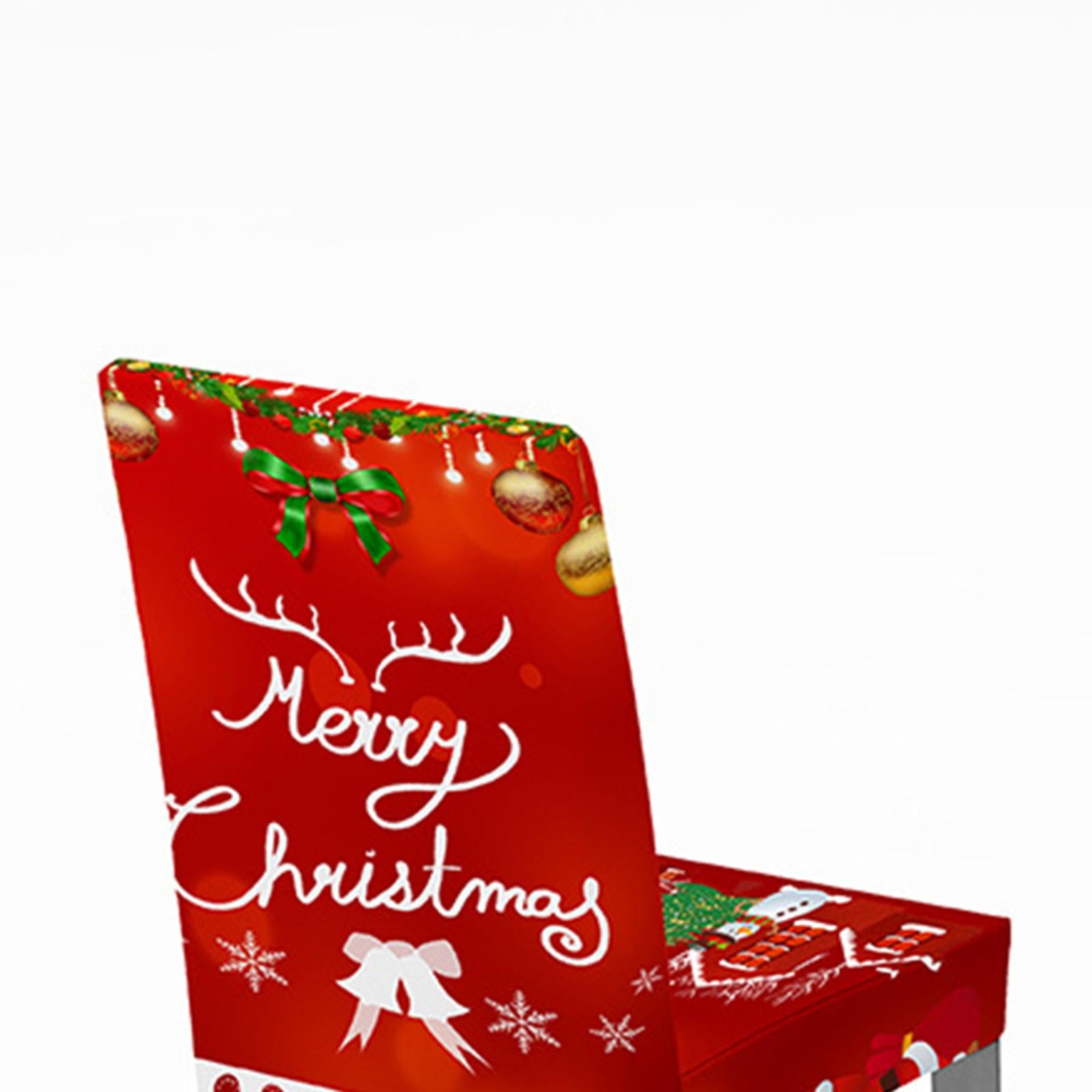 Chair Cover Stretch Removable Xmas Chair Protector Slipcovers Decor Red C