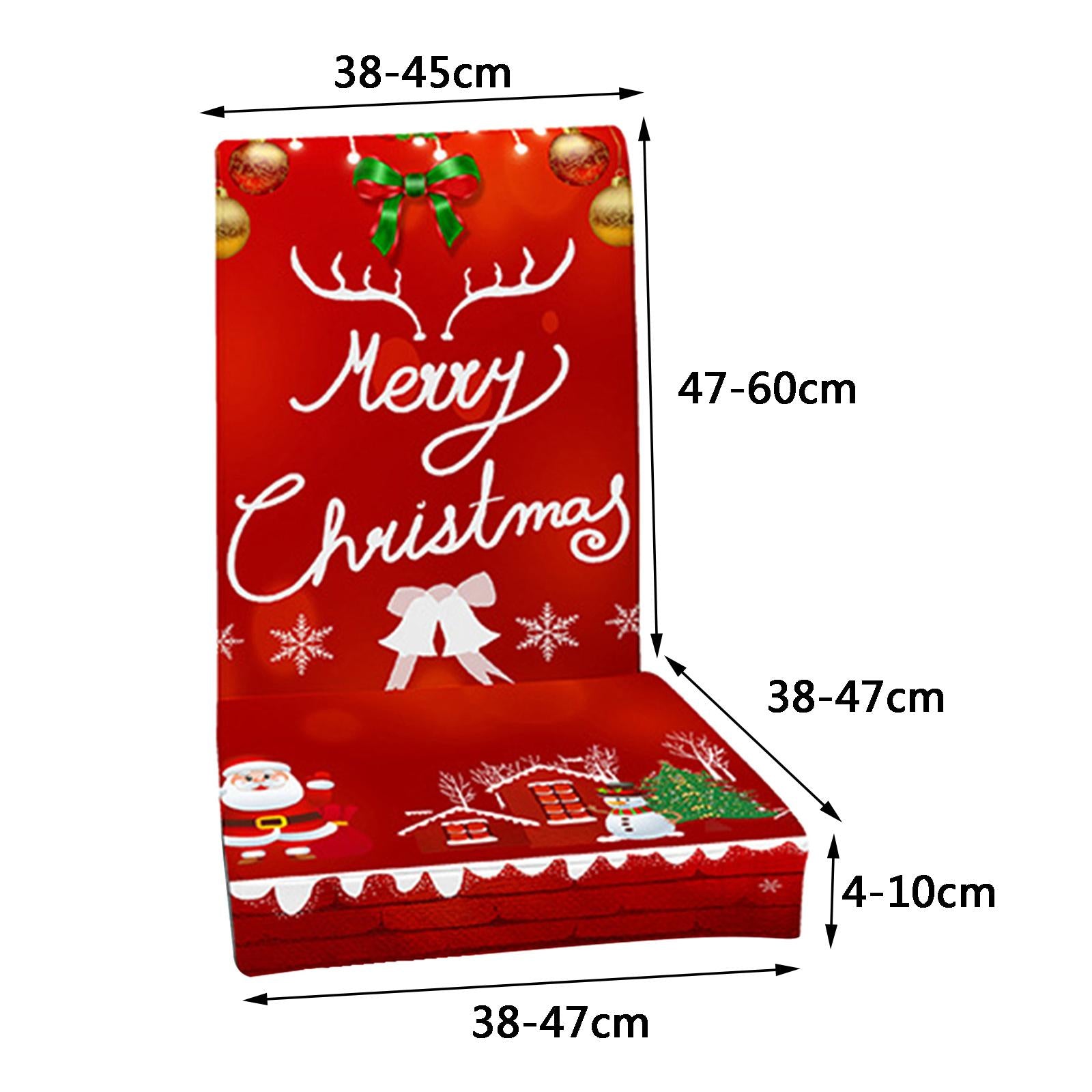 Chair Cover Stretch Removable Xmas Chair Protector Slipcovers Decor Red C