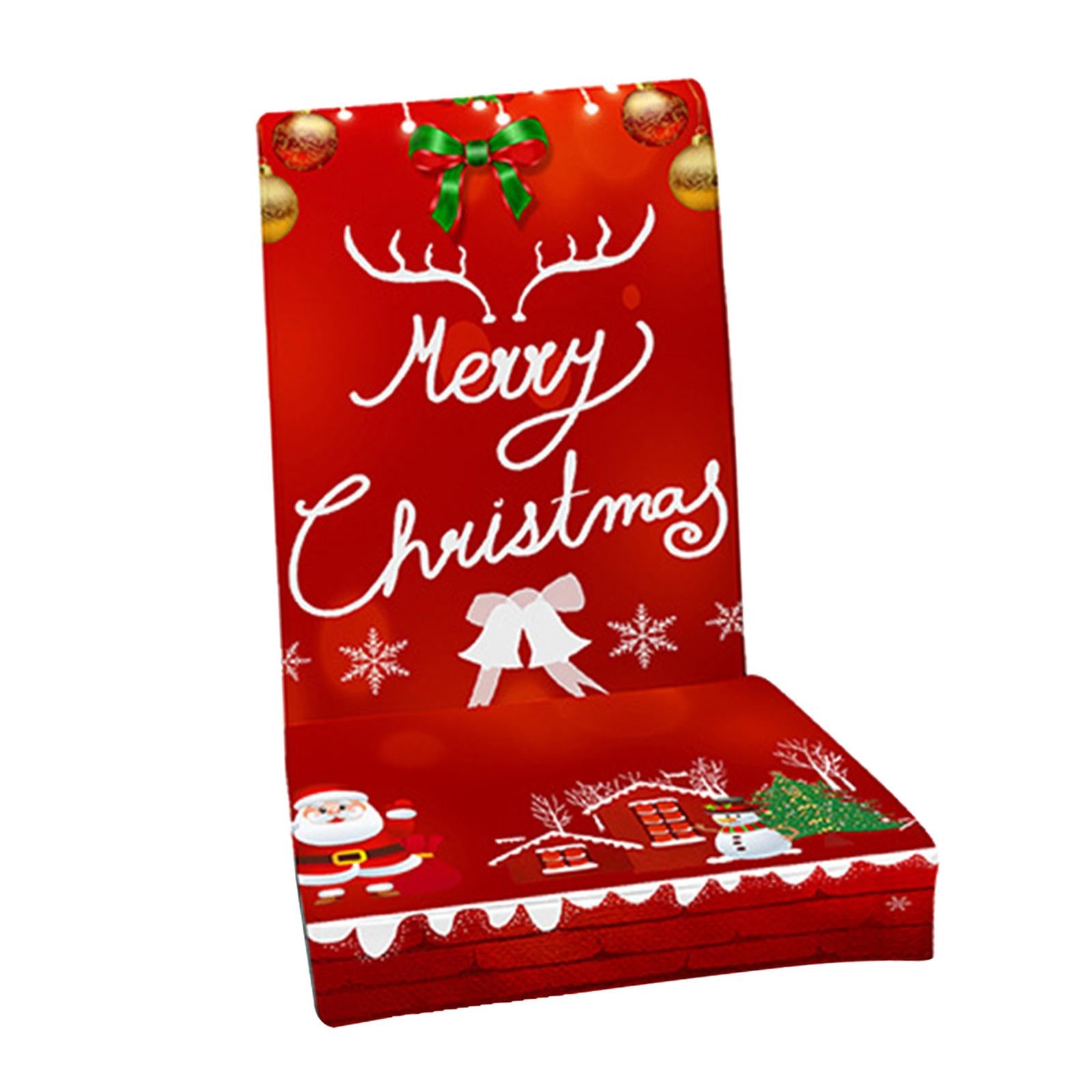 Chair Cover Stretch Removable Xmas Chair Protector Slipcovers Decor Red C