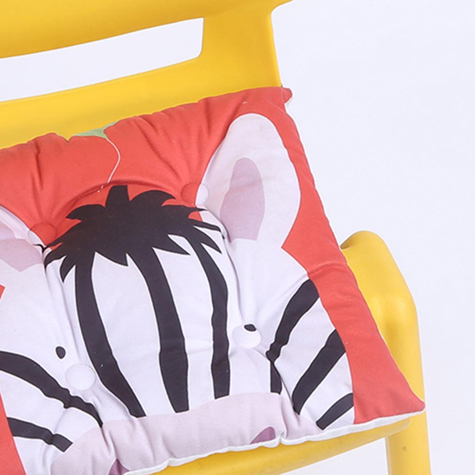 Cartoon Chair Cushion Decor Thickened Non-Slip Soft Stool Pad for Office Boy 11.81x11.81in Zebra