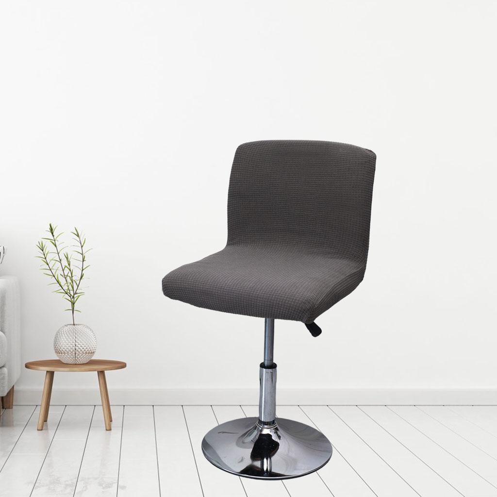 Bar Chairs Cover Stool Protectors Slipcover for Hotel Dark Gray