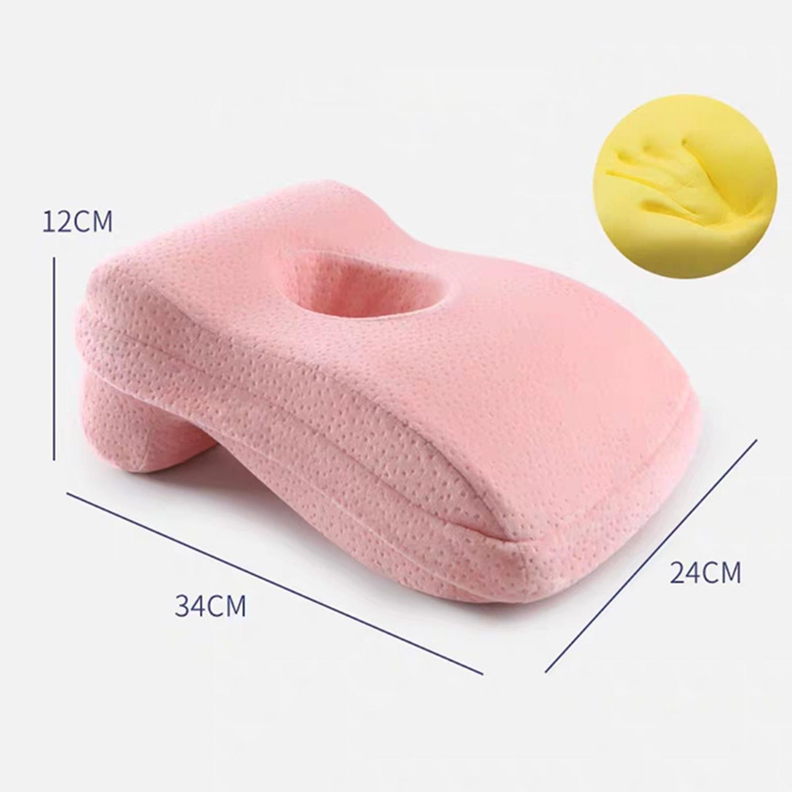 Comfortable Memory Foam Nap Pillow Multi-use Back Cushion for Office Pink