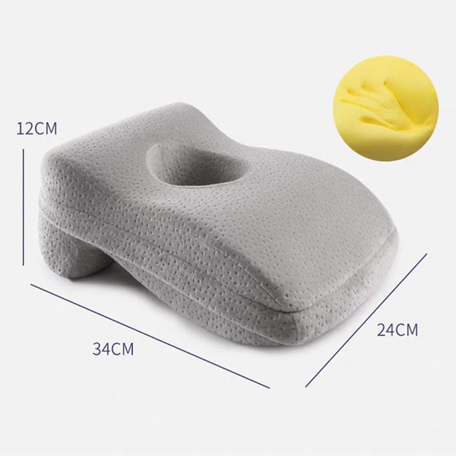 Comfortable Memory Foam Nap Pillow Multi-use Back Cushion for Office Grey