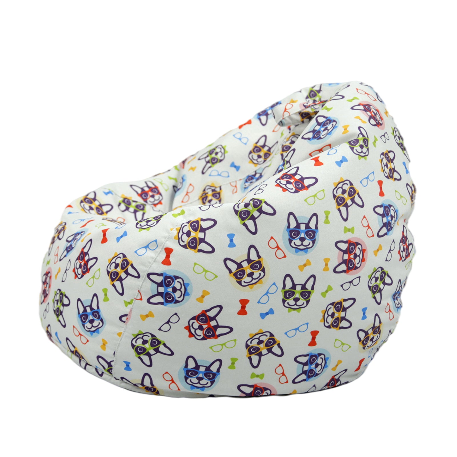 Animal Print beanbag Chair Cover Kids Soft Sofa Sack Teens Glasses Dog