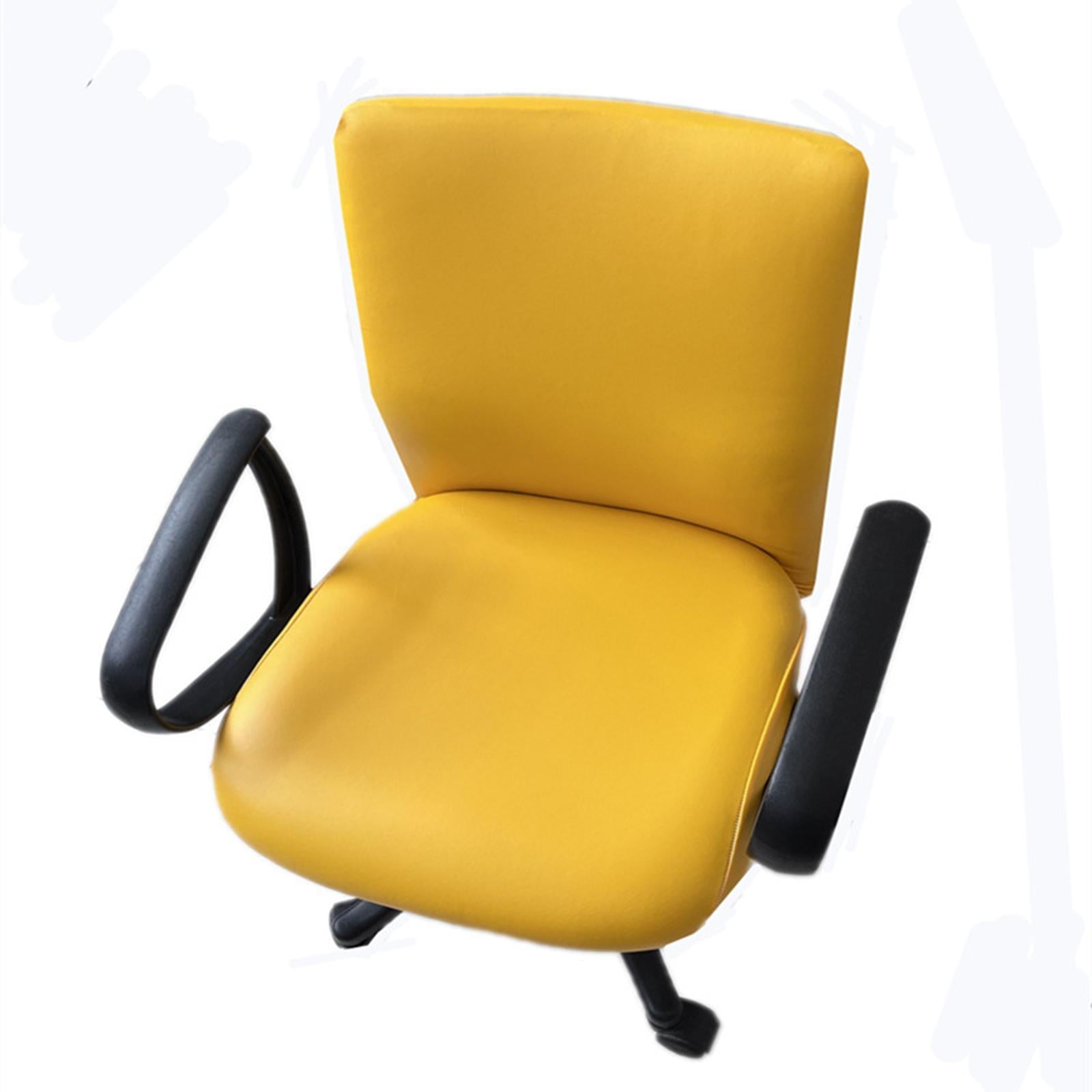 Computer Chair Covers Dustproof Rotating Chair Slipcovers Yellow