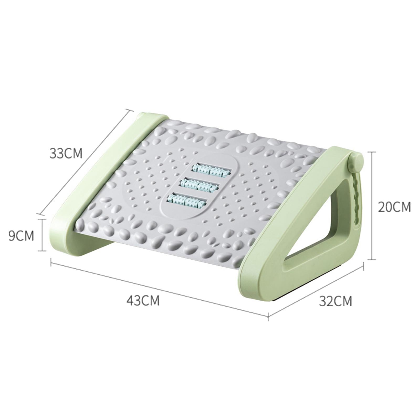 Adjustable Foot Rest-- Improved Posture Solemassage Thicken Plastic for Work Grey