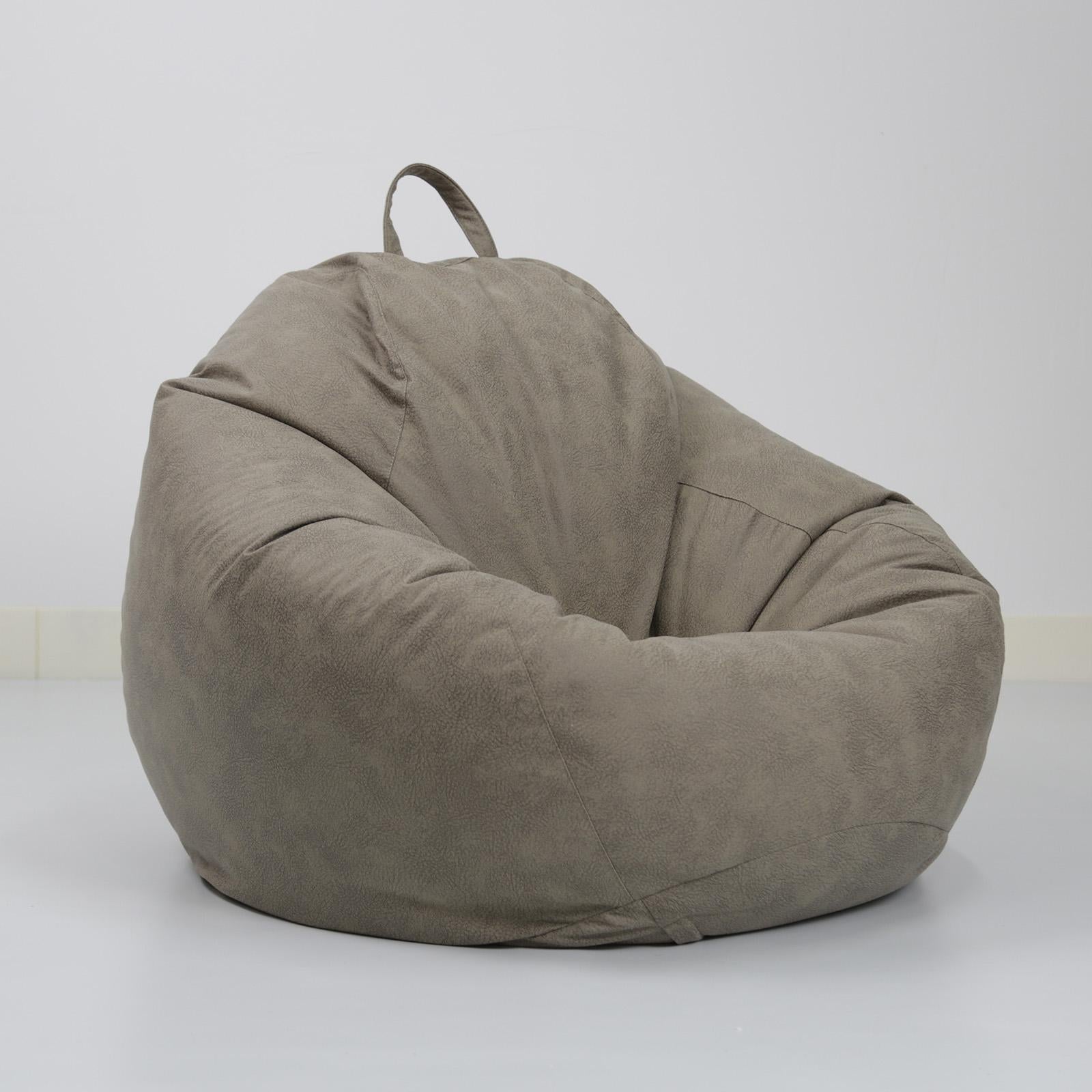 Beanbag Chair Cover Stuffed Storage Multi-Purpose for Living Room Teens Gray