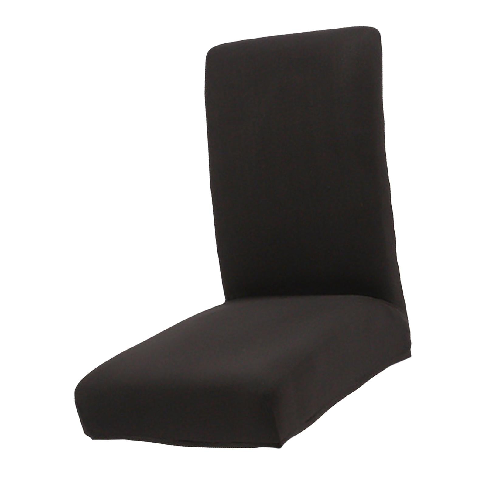 Chair Cover Washable Elastic Removable Thick for Party Dining Room Ceremony Black