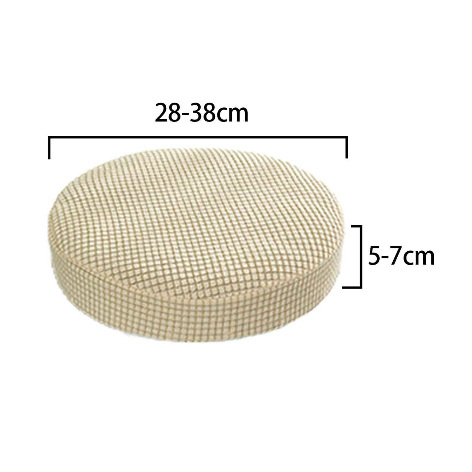 Stretchy Stool Cover Washable Polyester Fiber Round for Lift Chair Home Beige