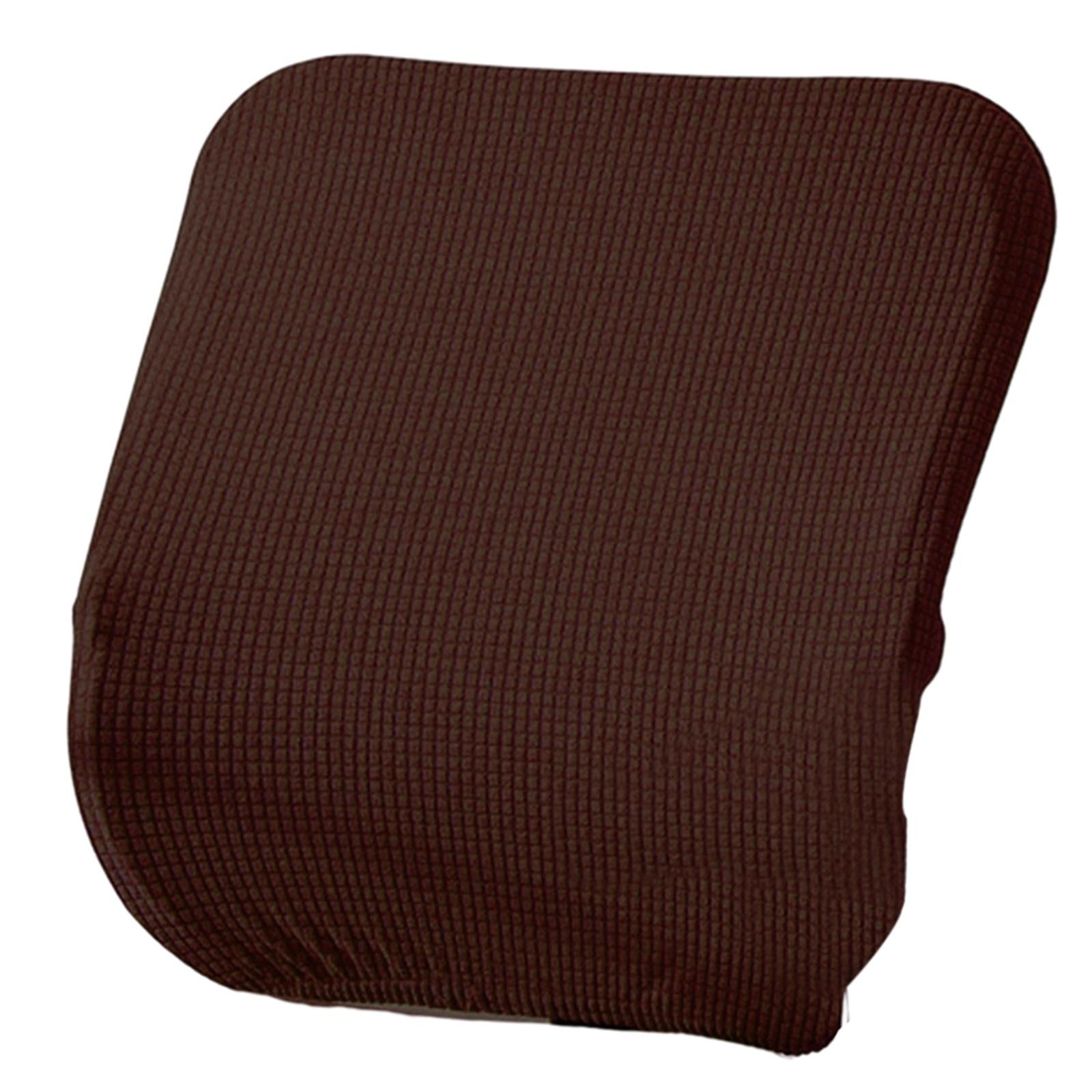 Chair Seat Slipcover Spandex Split Body Elastic Washable for Dining Room Brown