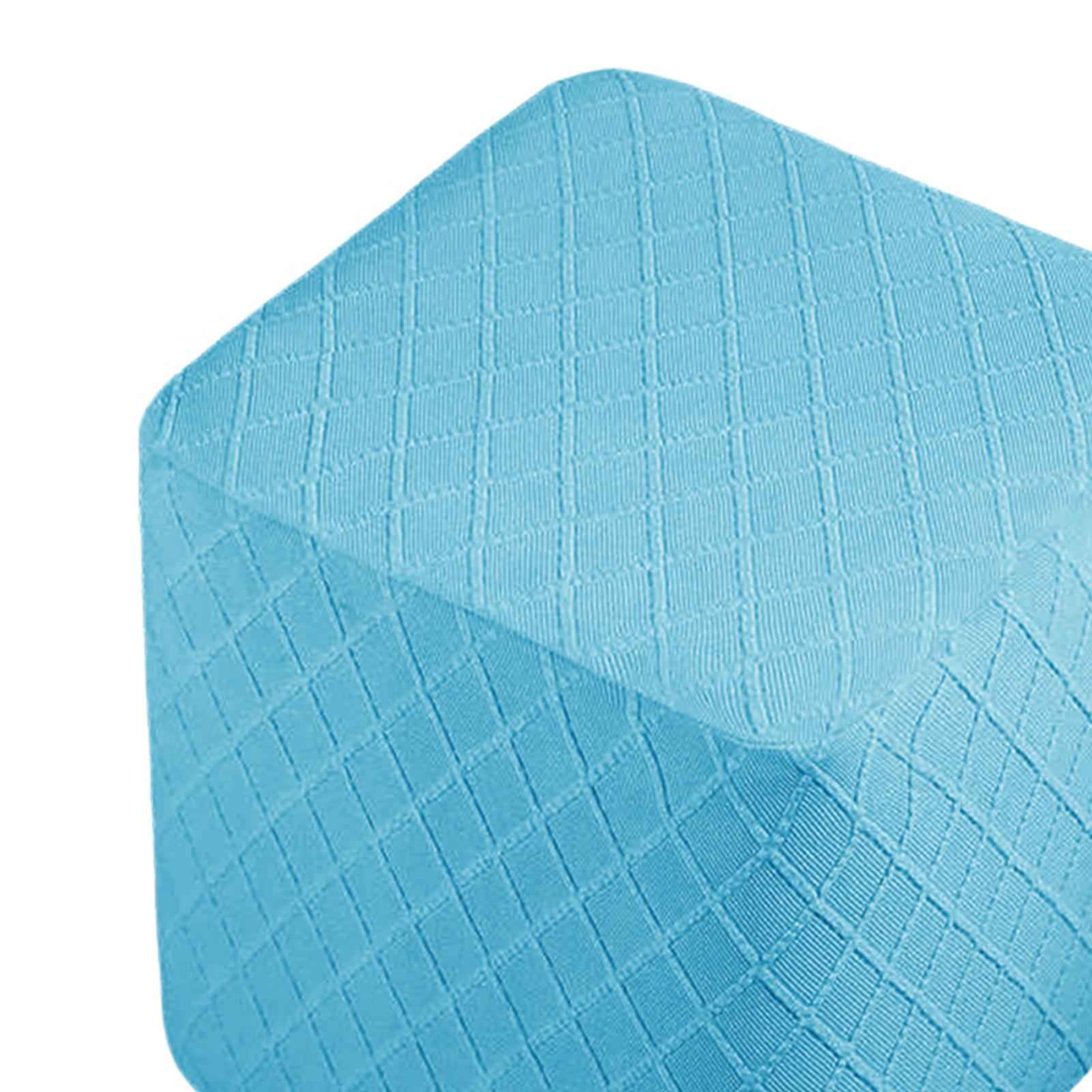 Foot Rest Stool Covers Stool Protector with Elastic Bottom for Living Room Blue