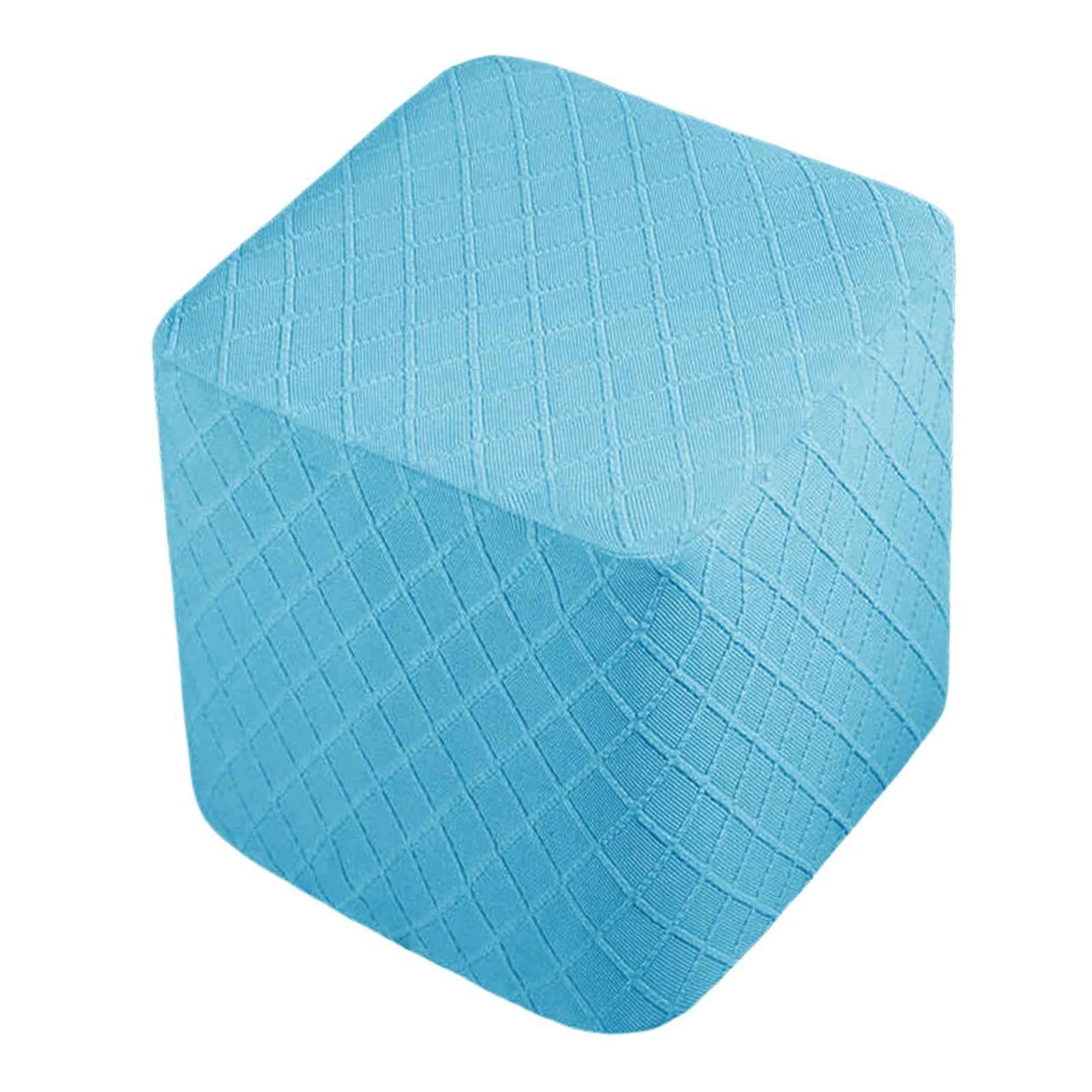 Foot Rest Stool Covers Stool Protector with Elastic Bottom for Living Room Blue