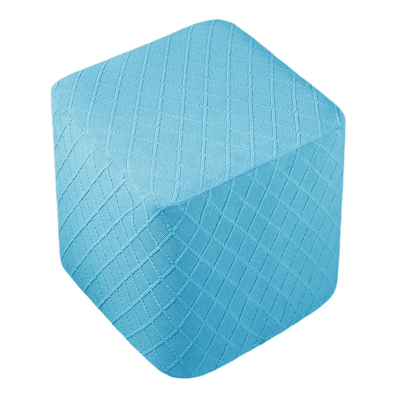 Foot Rest Stool Covers Stool Protector with Elastic Bottom for Living Room Blue