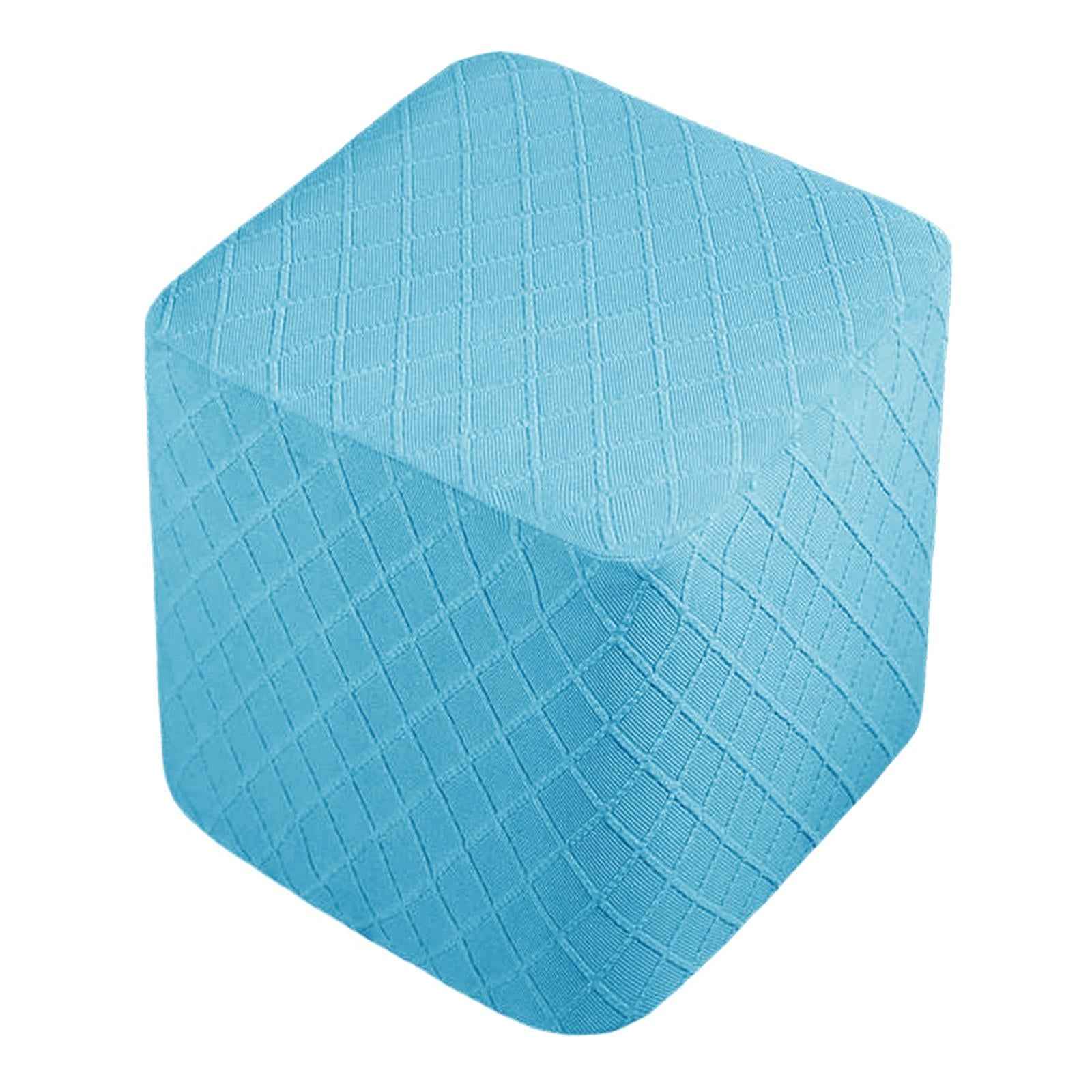 Foot Rest Stool Covers Stool Protector with Elastic Bottom for Living Room Blue