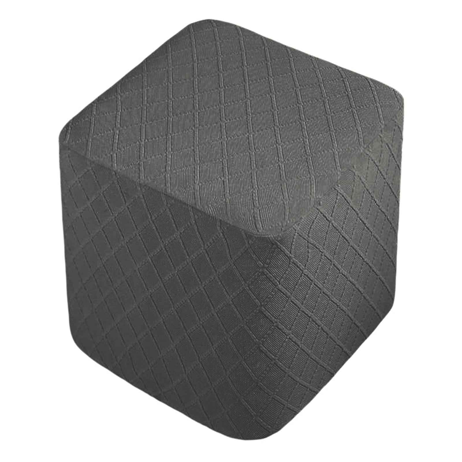 Foot Rest Stool Covers Stool Protector with Elastic Bottom for Living Room Dark Gray