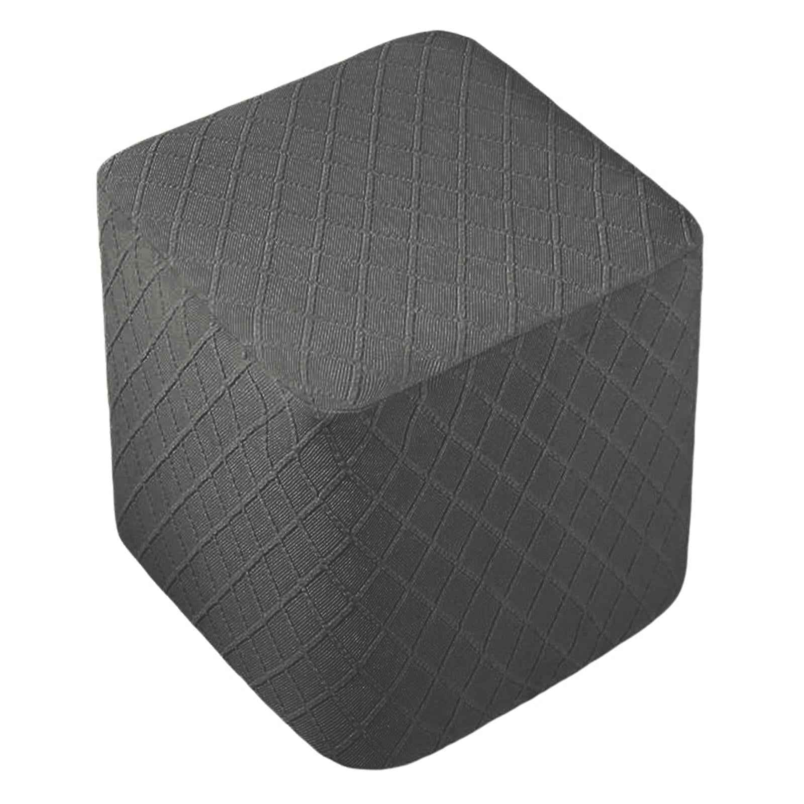 Foot Rest Stool Covers Stool Protector with Elastic Bottom for Living Room Dark Gray