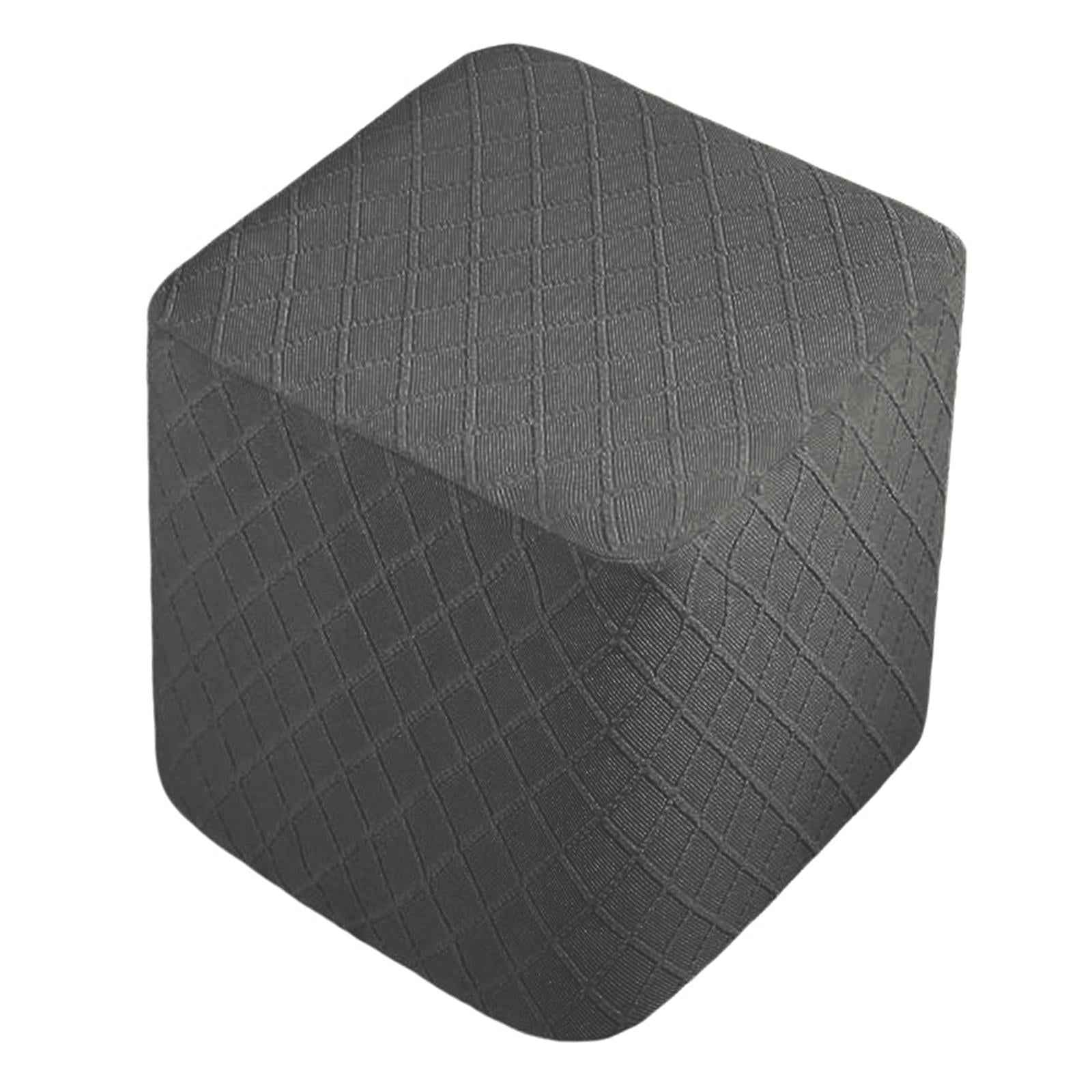 Foot Rest Stool Covers Stool Protector with Elastic Bottom for Living Room Dark Gray