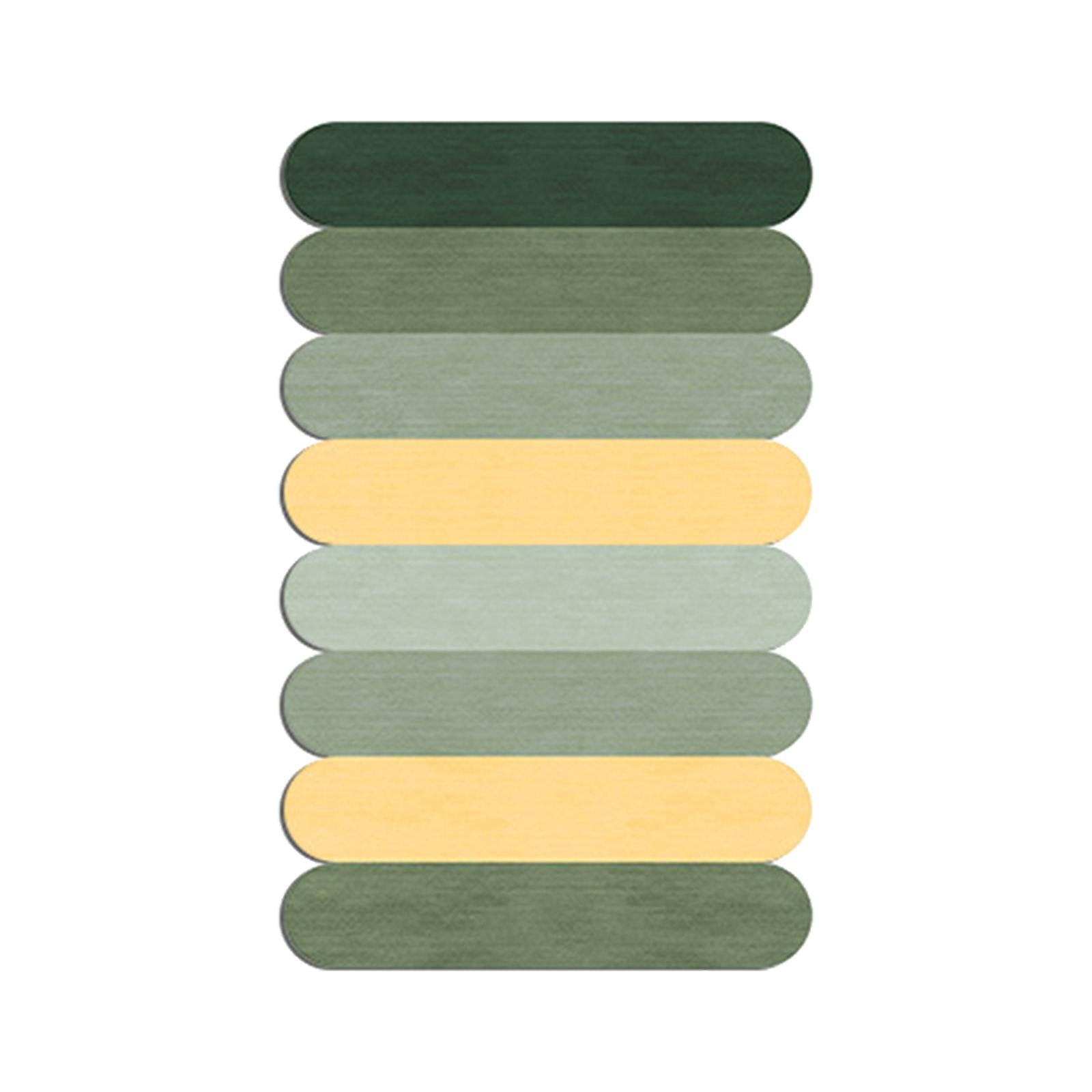 Diatom Mud Soft Bathroom Rug Comfortable for Bath Mat 50x80cm Washable Green Yellow