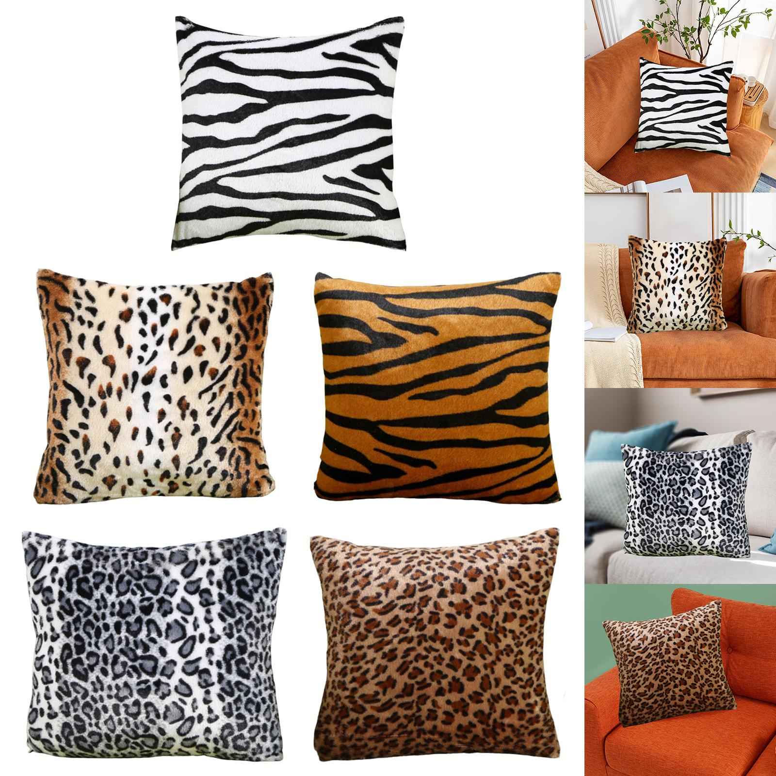 17x17inch Square Throw Pillow Cover Pillow Covers for Home Car Black White