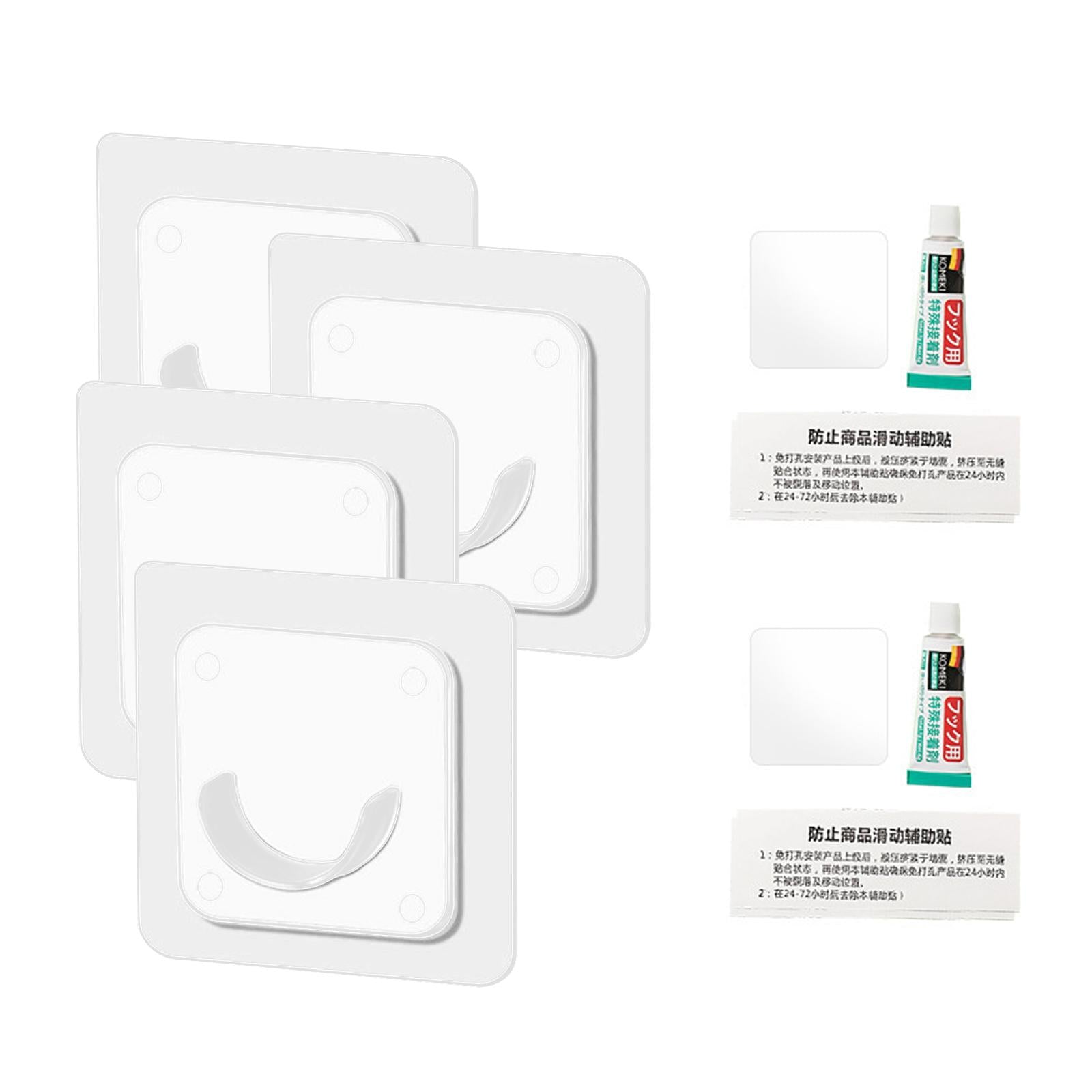 2xSelf Adhesive Shower Rod Holder Strong Hold Nail Free for Home Hotel Kitchen 4pcs