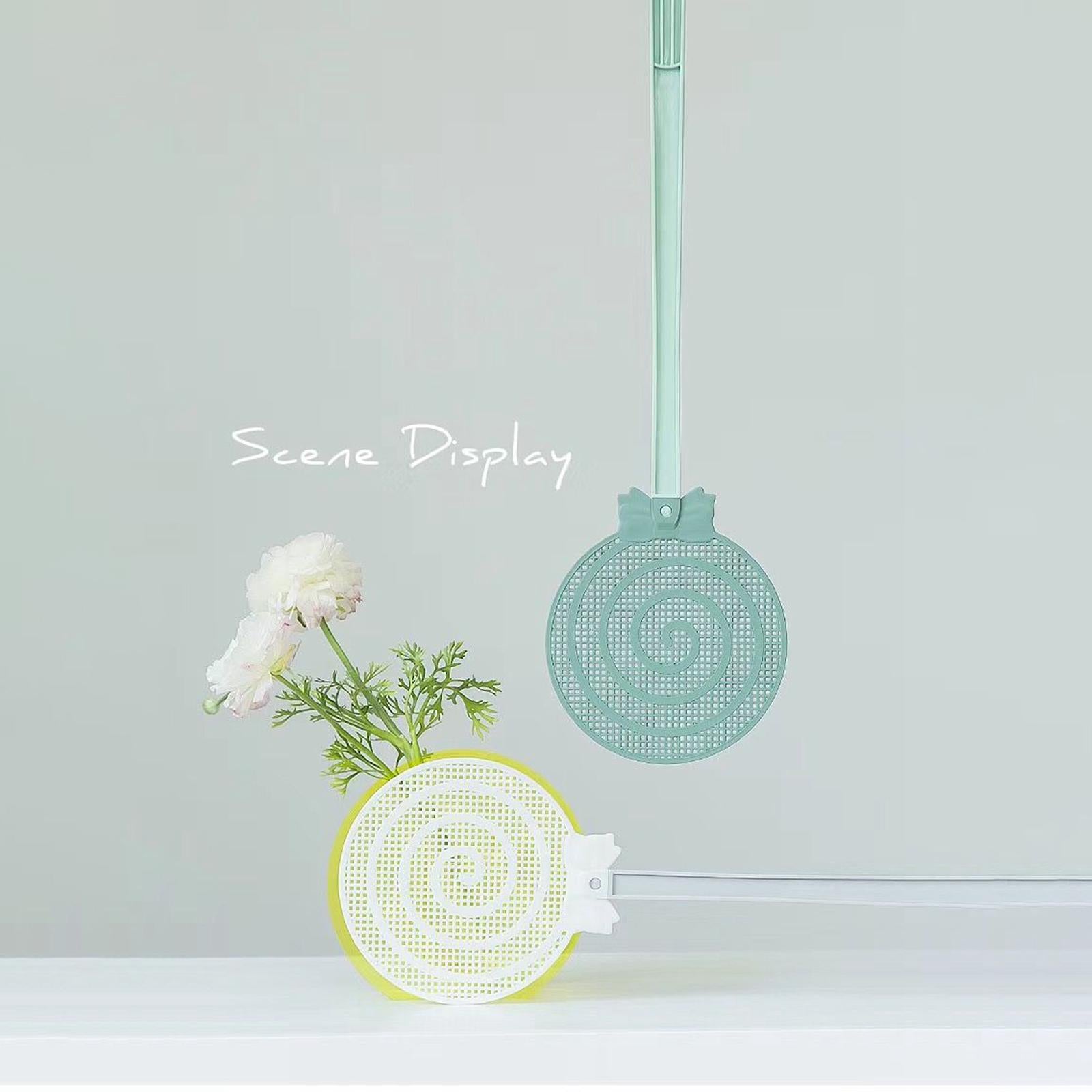 5xHeavy Duty Fly Swatter Manual Fly Swatter for Indoor Classroom Outdoor Green