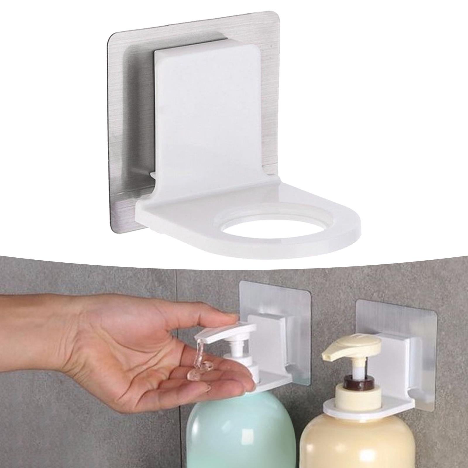 2xSelf Adhesive Shampoo Dispenser Bottle Rack for Bathroom Toilet Kitchen