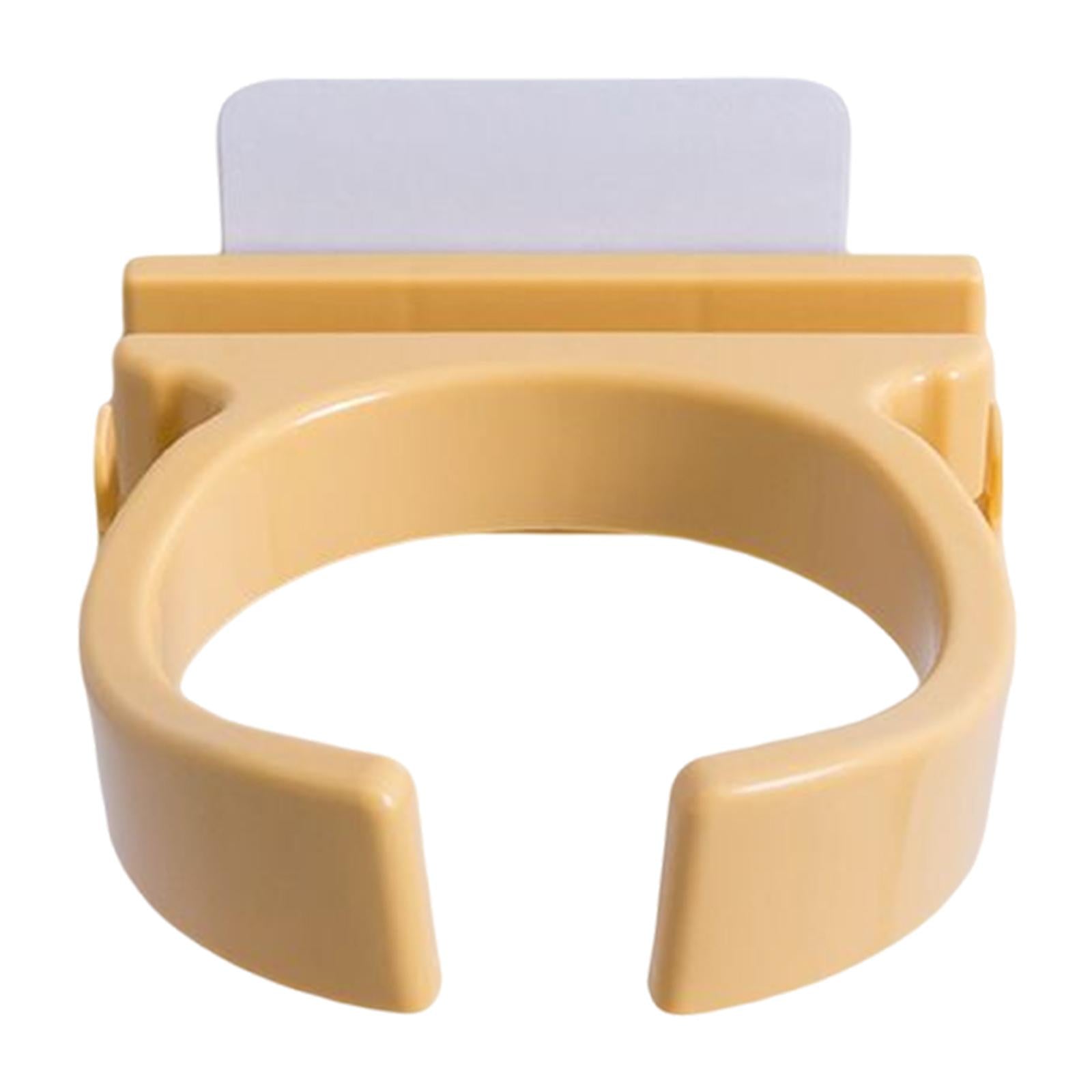 2xBlow Dryer Holder Self Adhesive ABS Organizer for Washroom Dormitory Bedroom Yellow