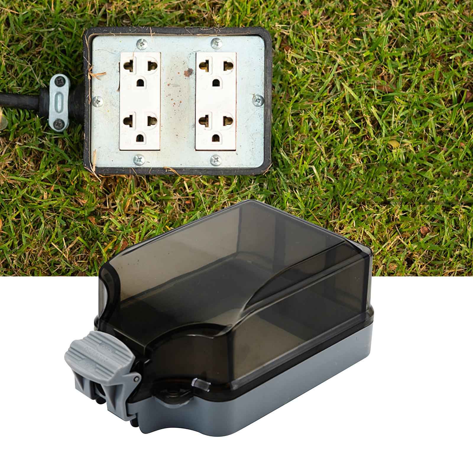 Switch Cover Protector IP66 Case Wall Panel Box for Balconies Yards Bathroom transparent black