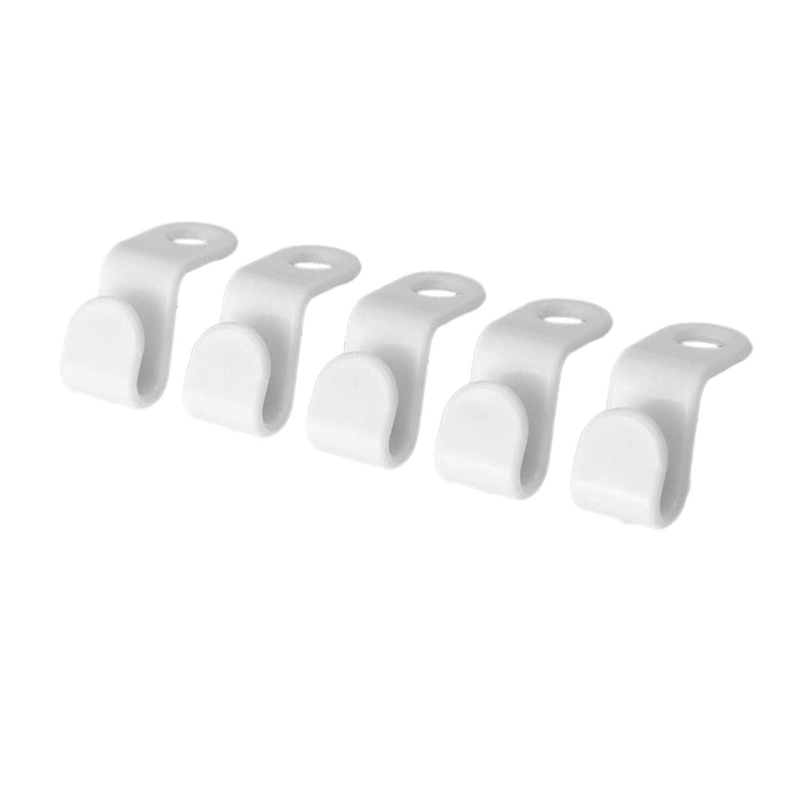 3x5Pcs Clothes Hanger Connector Durable Hanger Clips for Scarves Shirt Jackets white