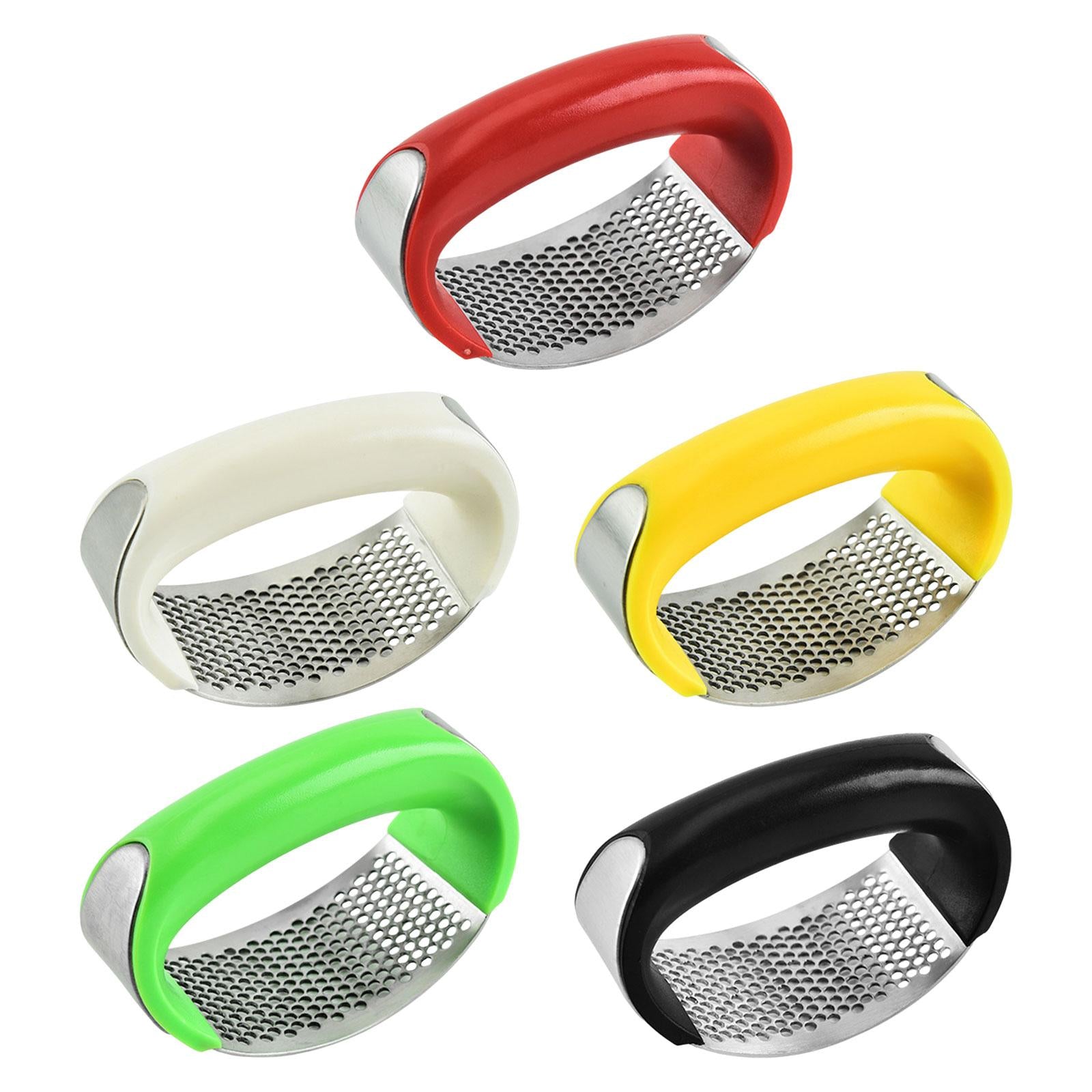 2xGarlic Press Rocker Save Labors Easily Clean Arch Shape Garlic Crusher Mincer Red