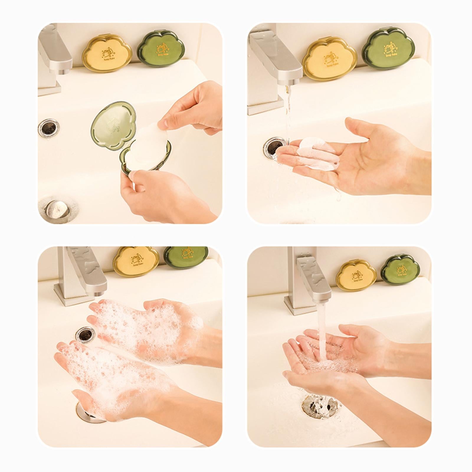 2x50Pcs Soap Sheets for Hand Washing for Backpacking, Traveling Camping green