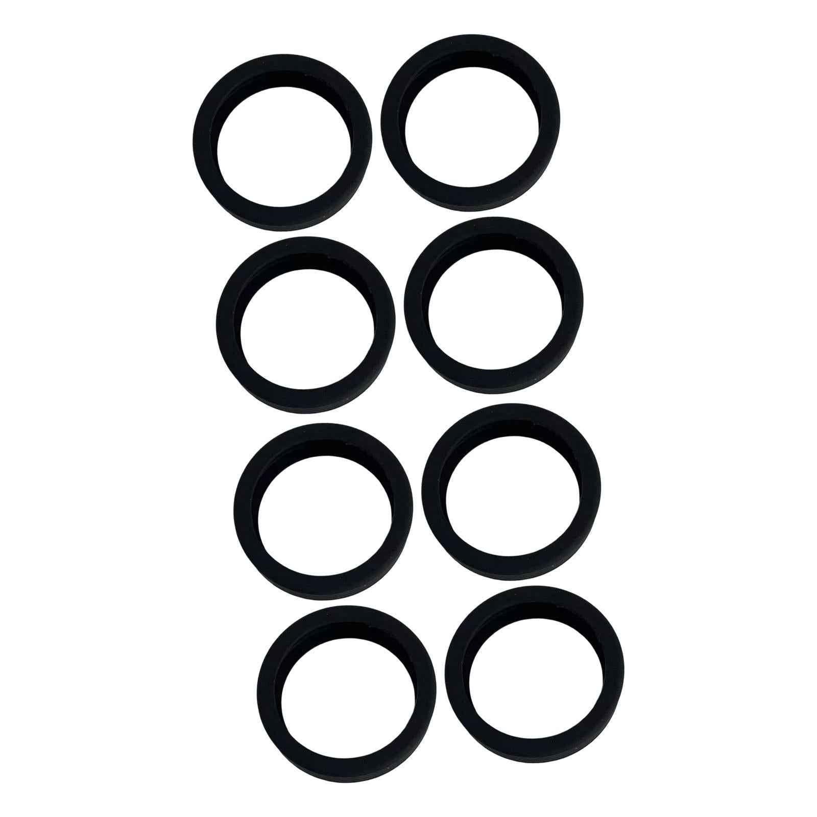 8 Pieces Luggage Wheels Covers 2.05'' Diamter Soft and Elastic Scratch Guard Black