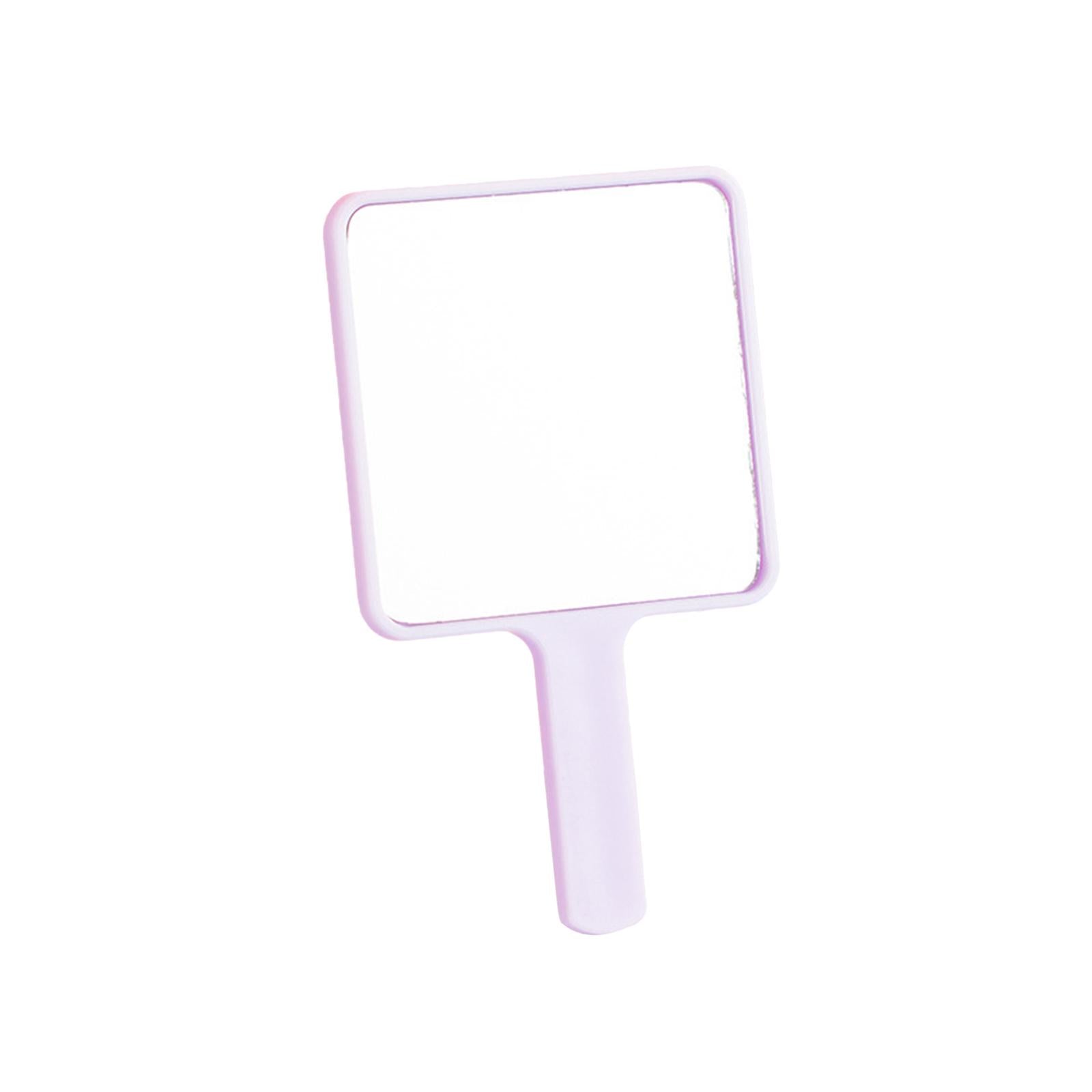 5xHandheld Mirror with Handle Small Makeup Mirror for Girlfriend Bedroom Girls Light Violet