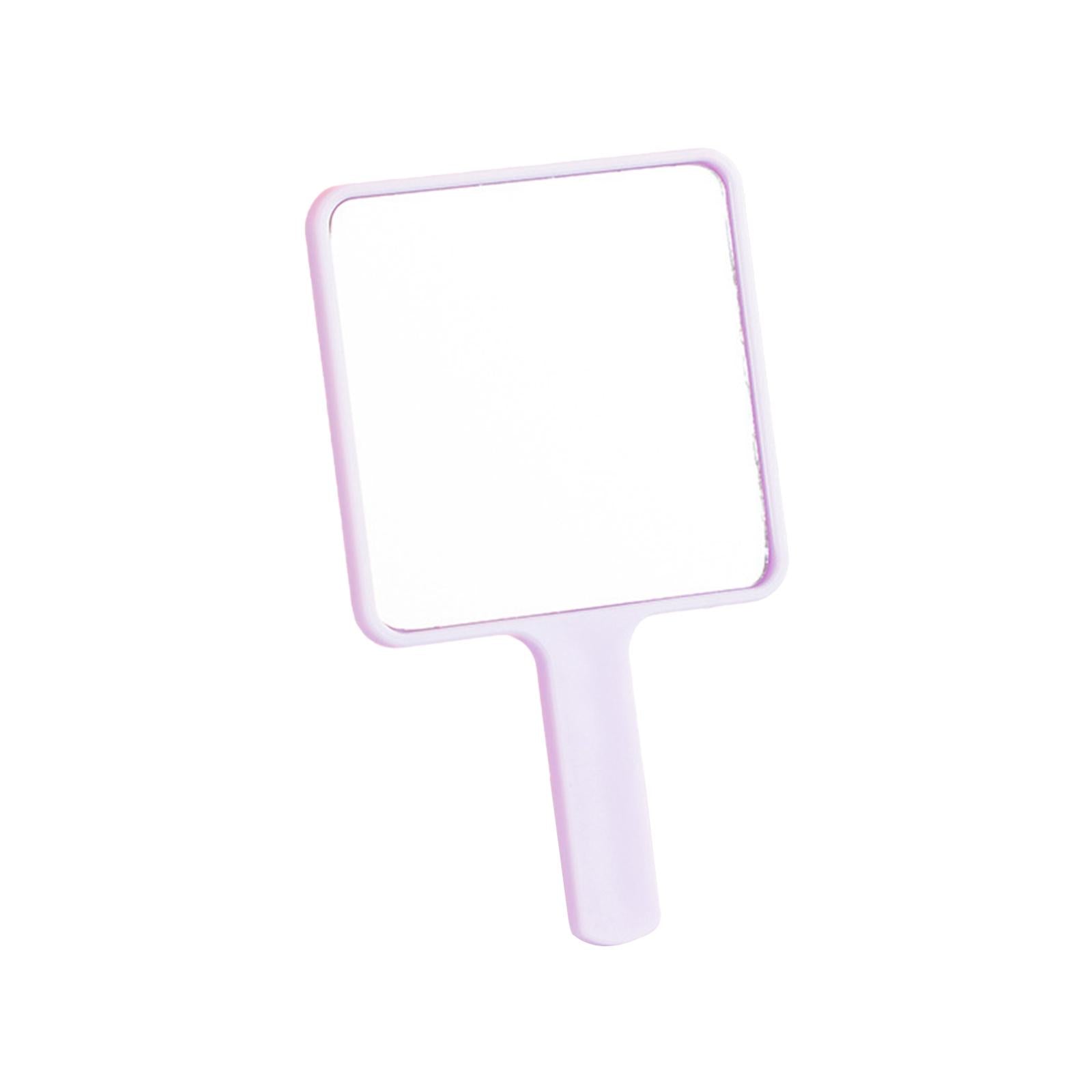 6xHandheld Mirror with Handle Small Makeup Mirror for Girlfriend Bedroom Girls Light Violet