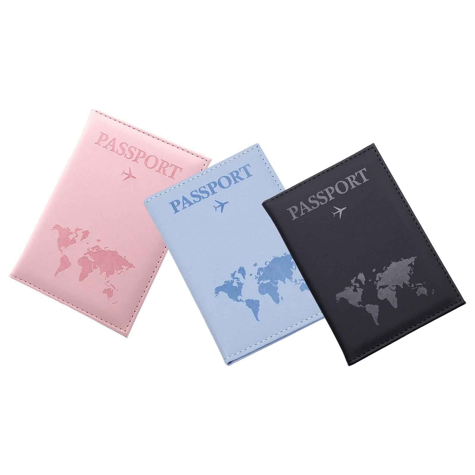 PU Leather Passport Purse Travel Essentials Passports Holder for Travel Home Pink