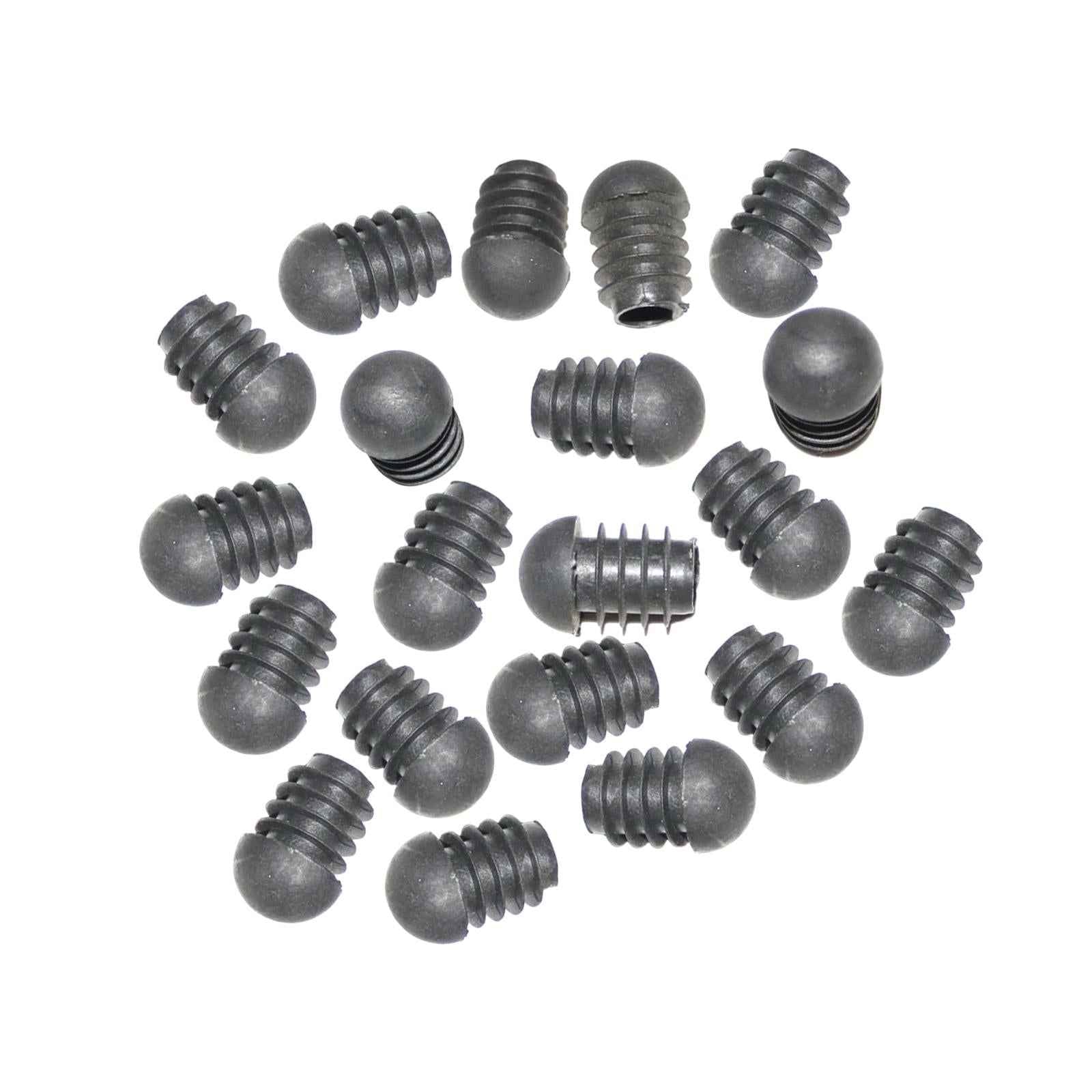 20Pcs Round Tube Inserts 19mm Furniture Protection for Luggage Racks Ladders 19mmx29mm Black