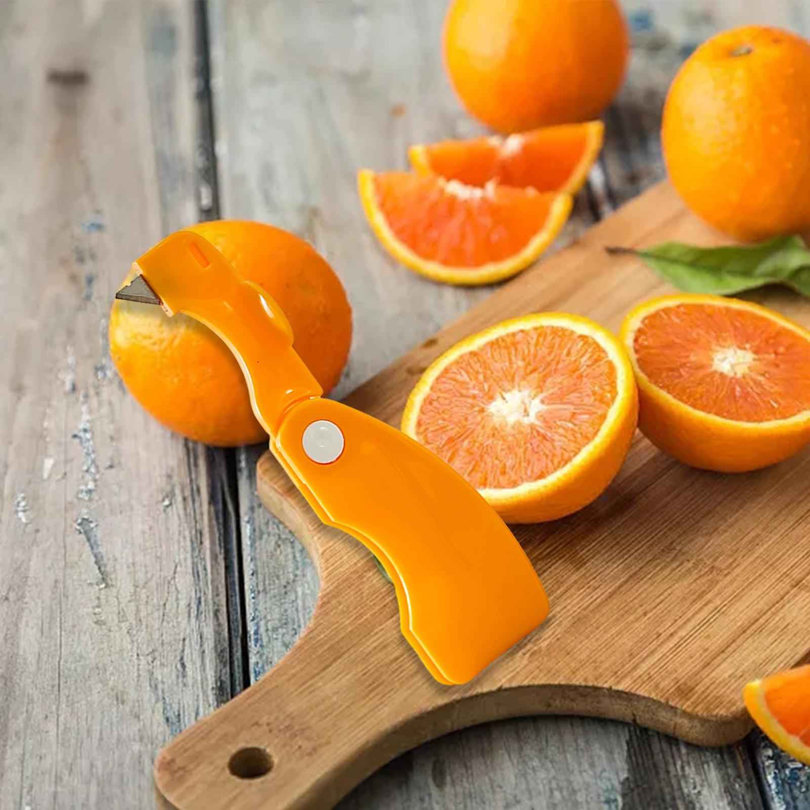 Orange Peeler Tool Foldable Fruit Peel Remover for Grapefruit Kitchen Gadget