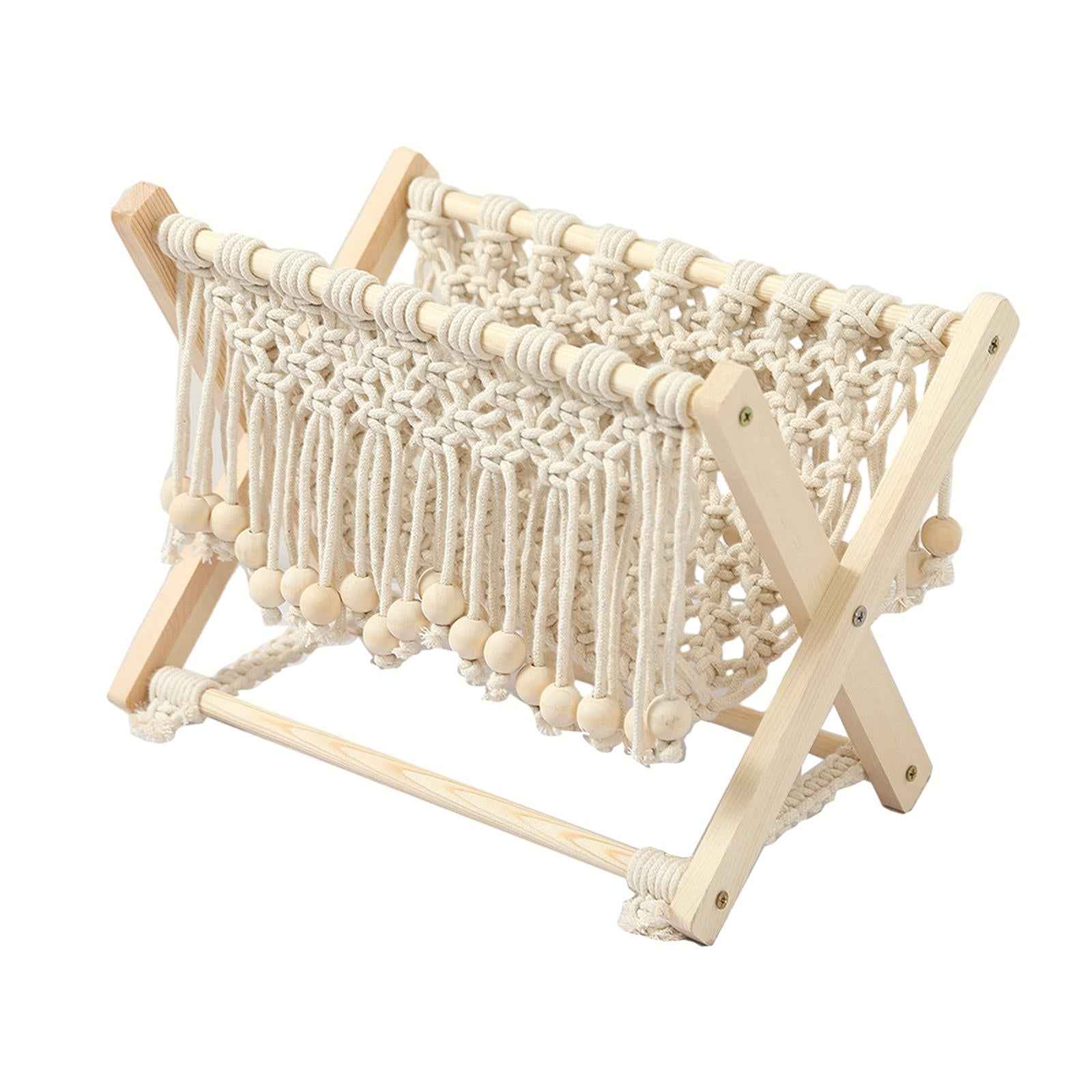 Macrame Magazine Rack Magazine Record Storage for Nursery Home Office