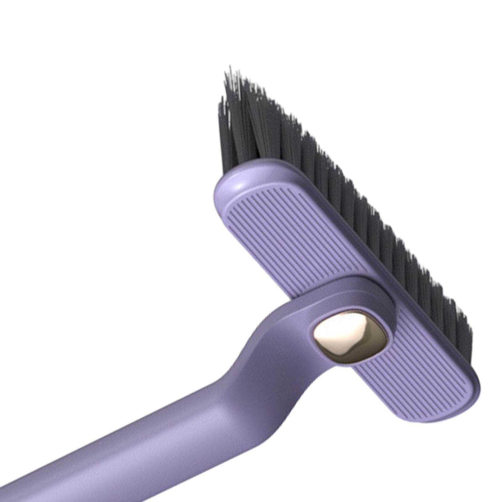 2x360 Degree Rotating Crevice Brush Gaps Cleaning Brush for Desk Bathroom Home Purple