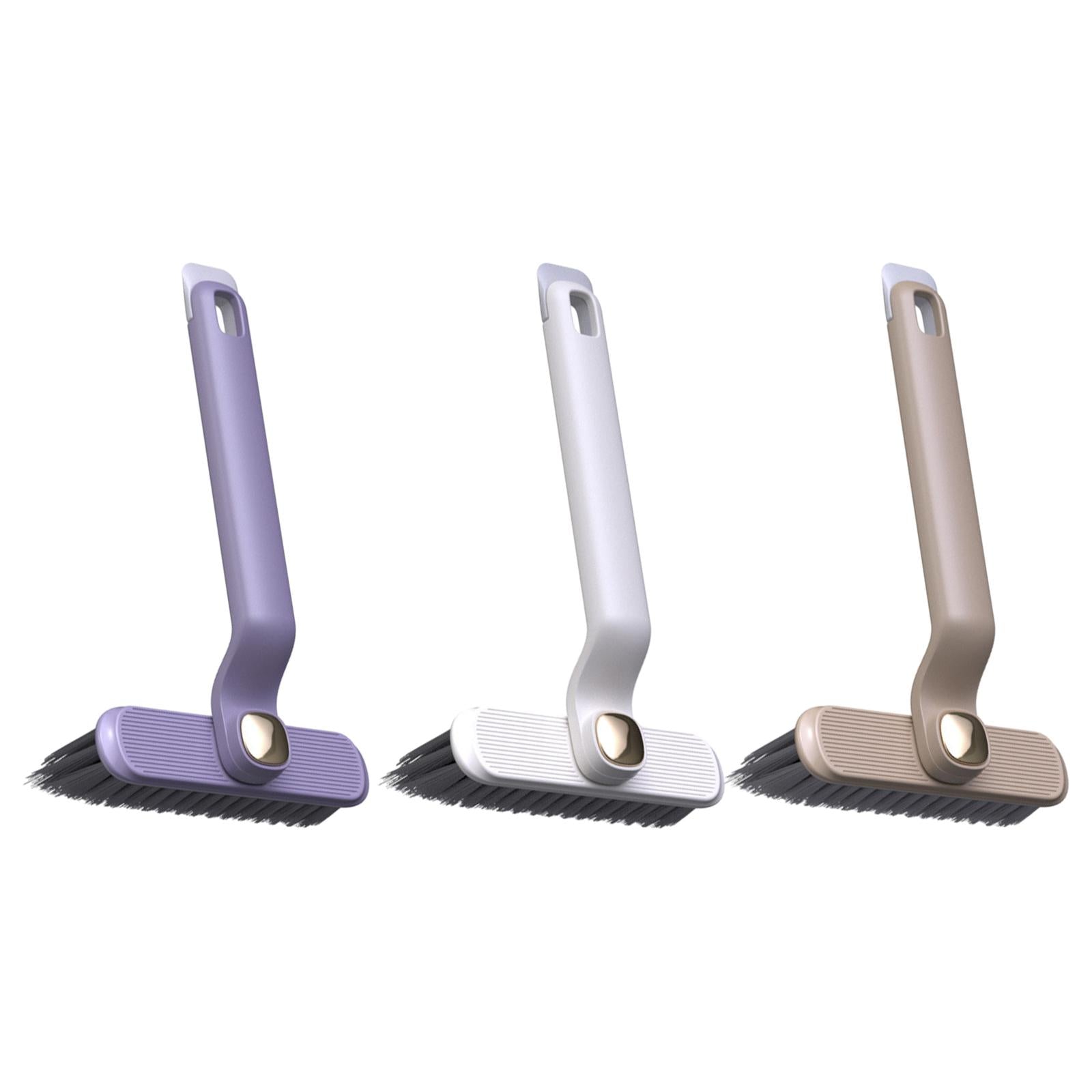2x360 Degree Rotating Crevice Brush Gaps Cleaning Brush for Desk Bathroom Home Purple