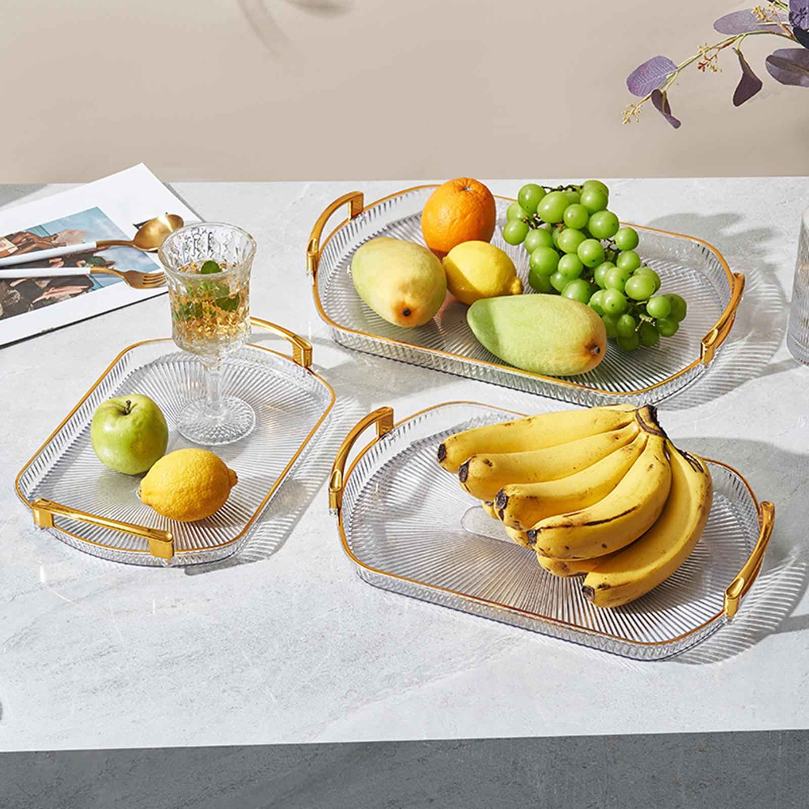 Serving Tray Rectangle Jewelry Storage Tray for Bedroom Coffee Table Kitchen S