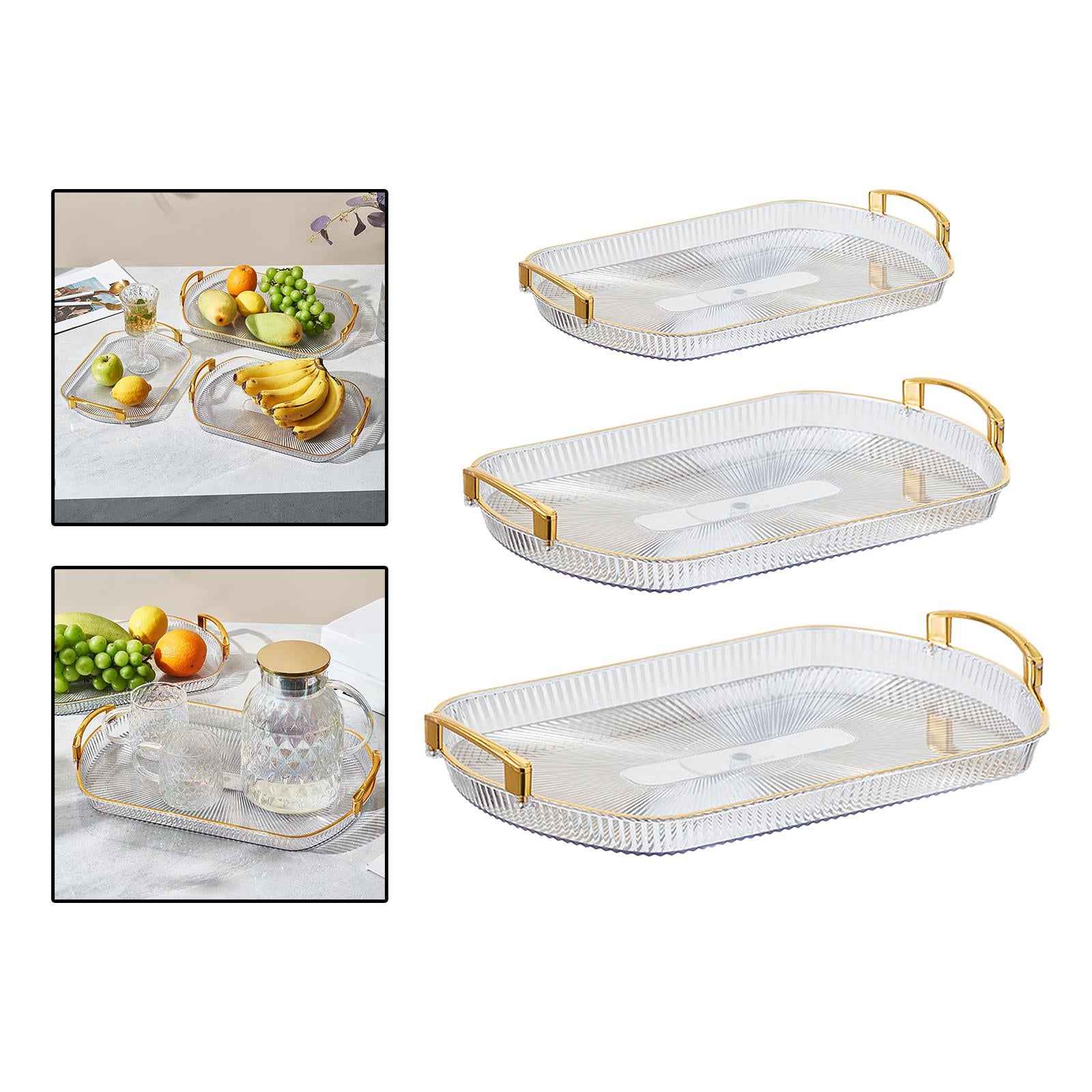 Serving Tray Rectangle Jewelry Storage Tray for Bedroom Coffee Table Kitchen S