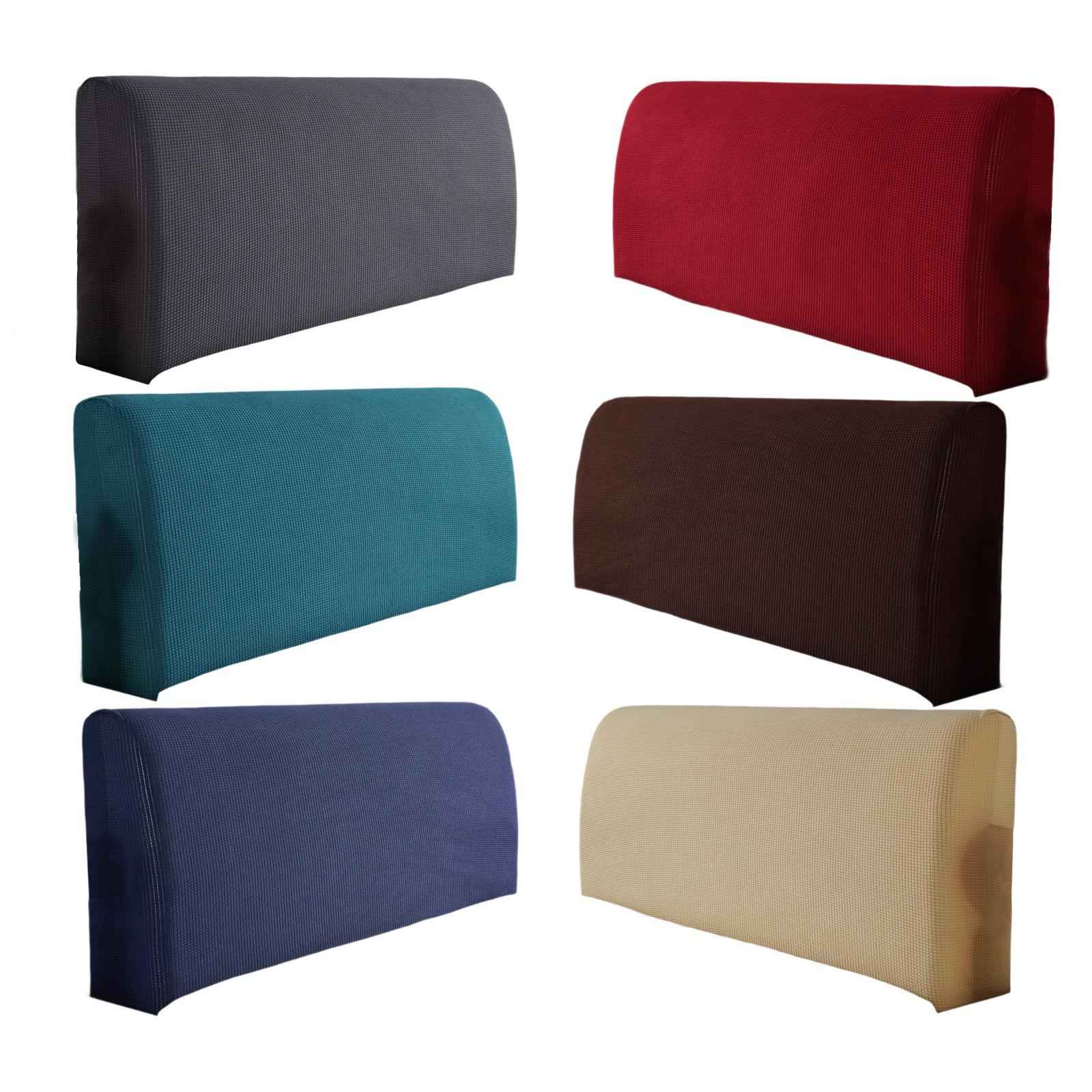 Bed Headboard Cover Removable Bed Backrest Cover Elastic Headboard Protector Gray