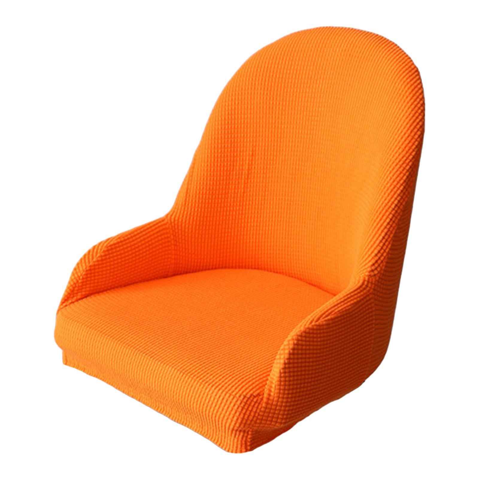 Elastic Wingback Chair Cover Counter Chair Cover for Ceremony Dorm Apartment Orange