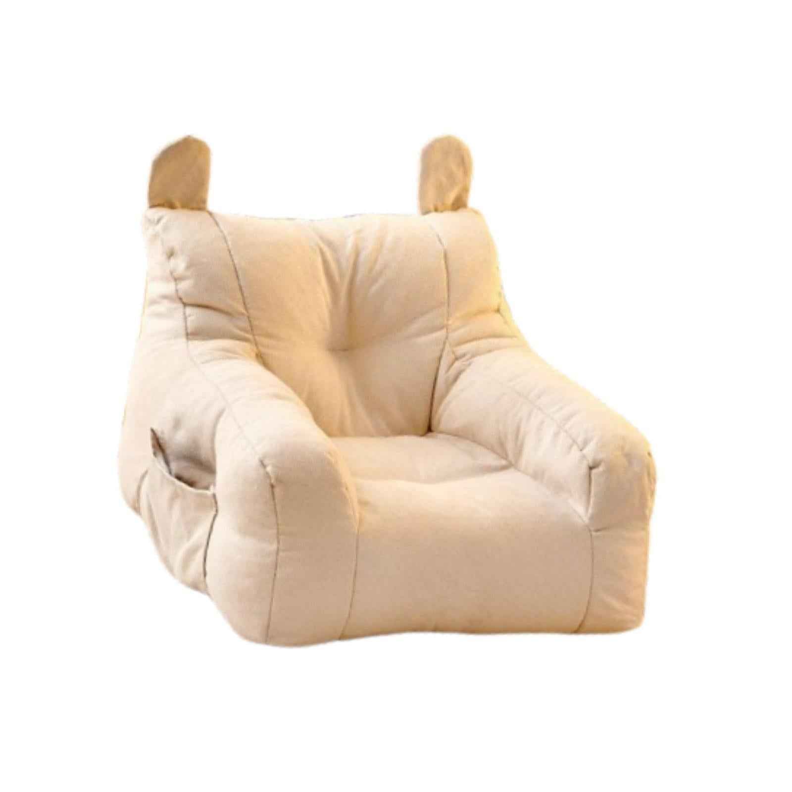 Kids Bean Bag Chair Soft Cartoon Cute Floor Chair for Bedroom Dorm Apartment White