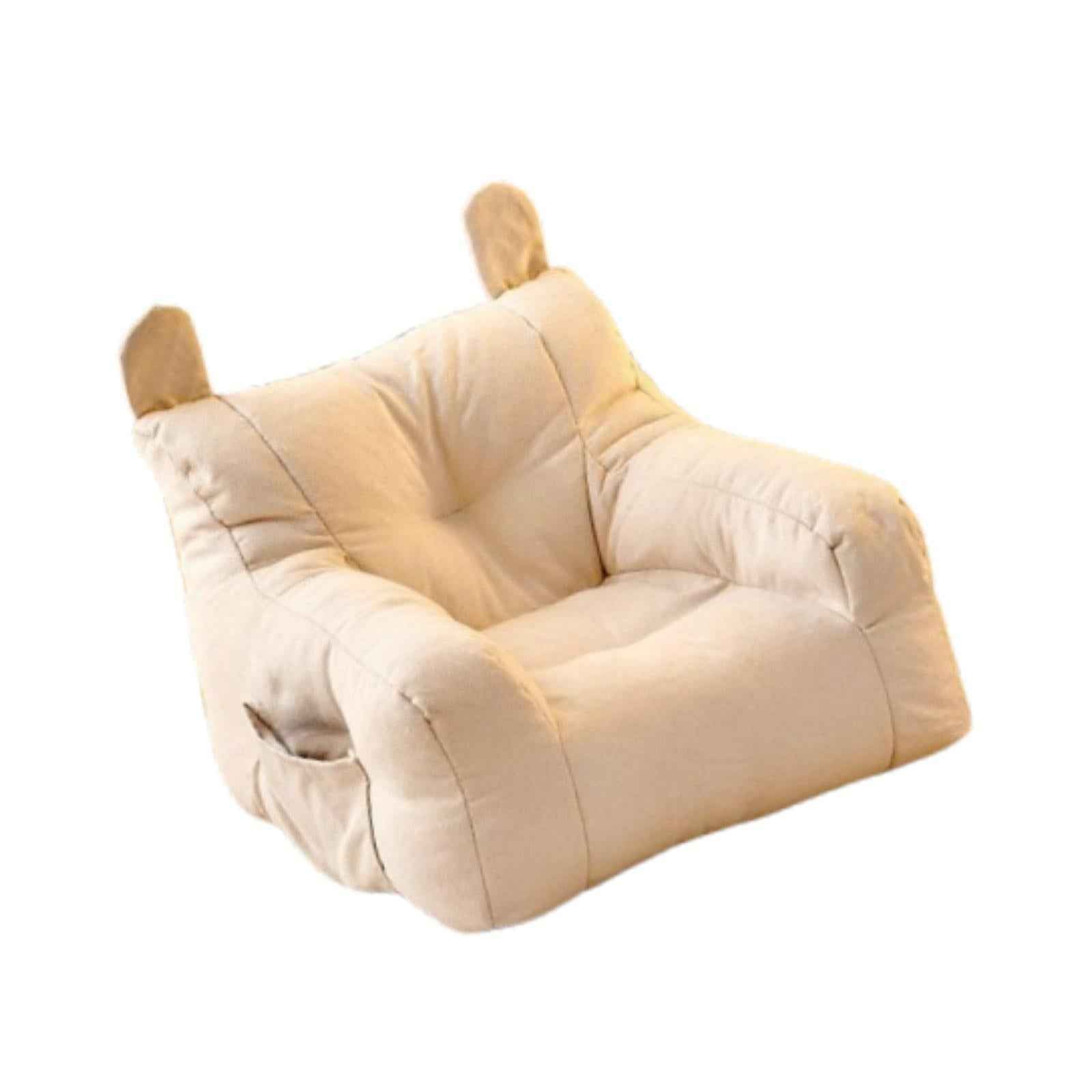 Kids Bean Bag Chair Soft Cartoon Cute Floor Chair for Bedroom Dorm Apartment White