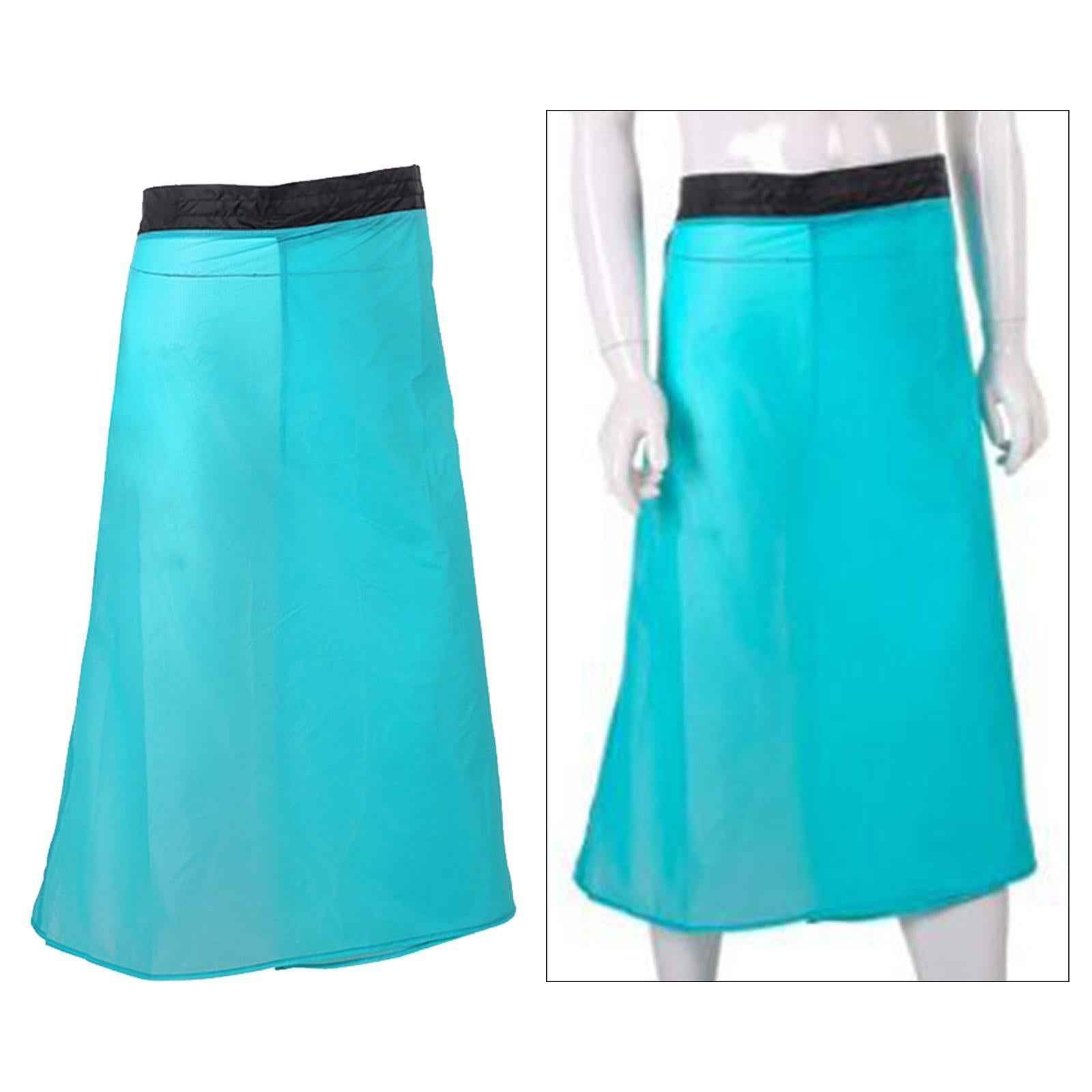 Waterproof Rain Skirt Ultralight Backpacking Apron for Hiking Riding Outdoor Blue