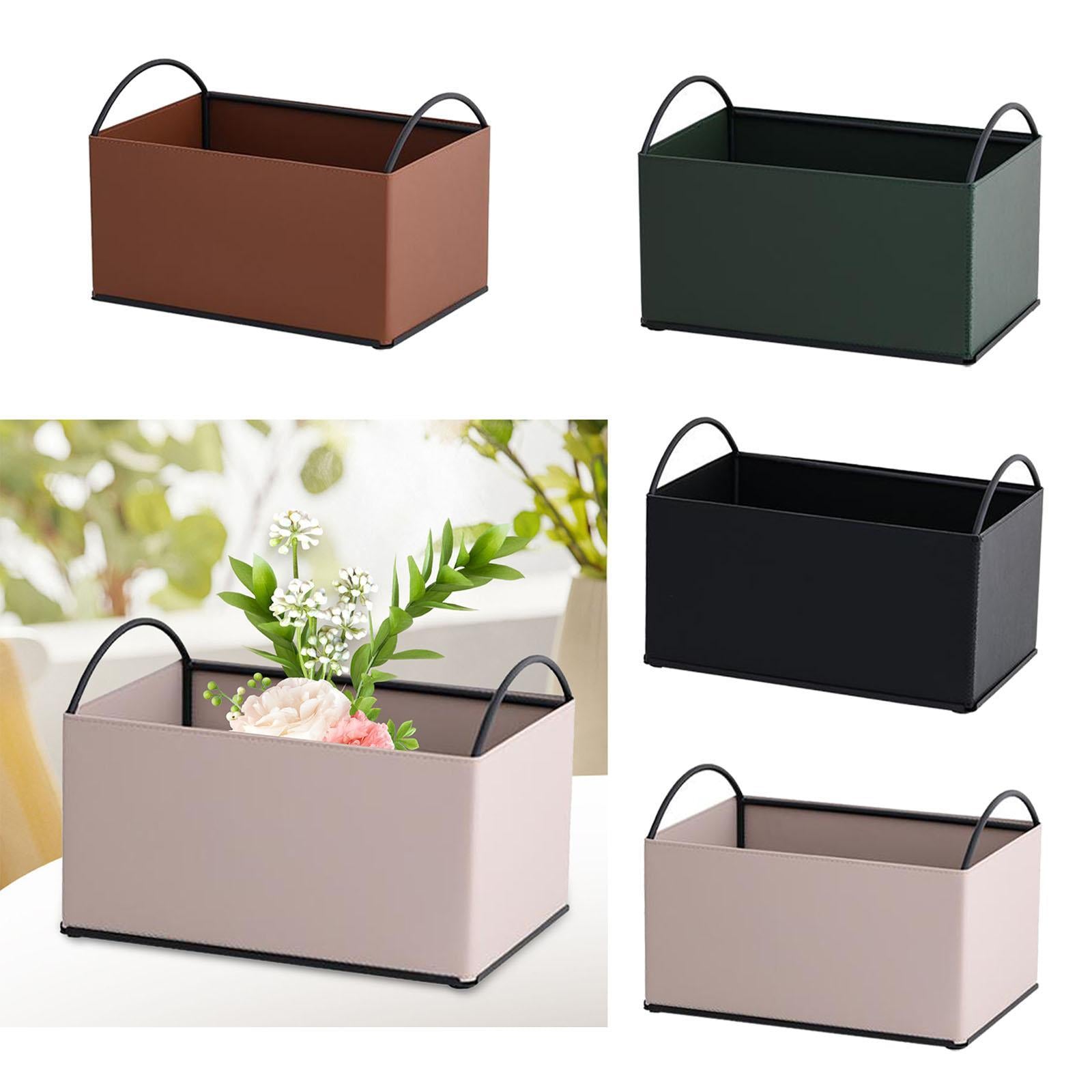 Desktop Storage Organizer Catchall Tray Valet Tray for Bathroom Home Counter Brown